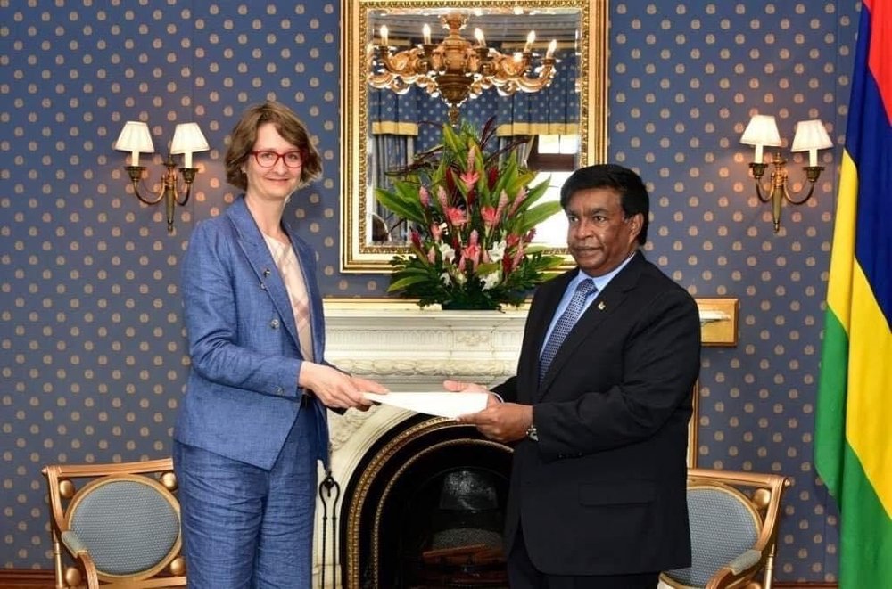 Mauritius 2020 - presenting letters of credentials to president roopun.jpg