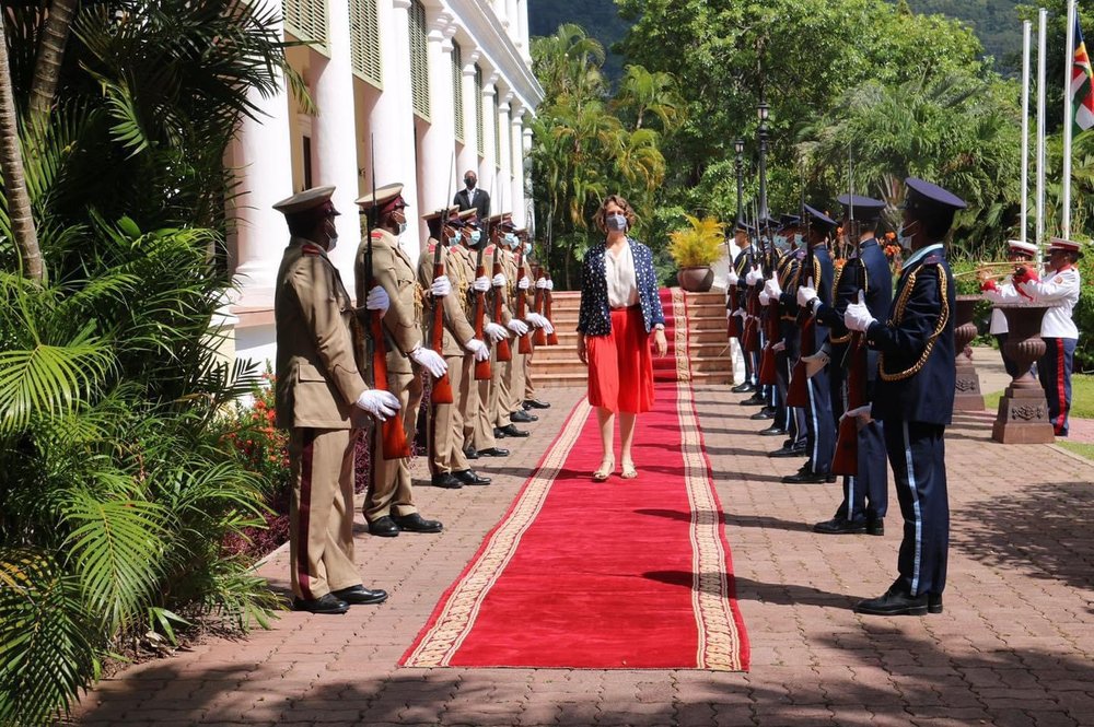 Seychelles 2021 - presenting letters of credentials to president.jpg