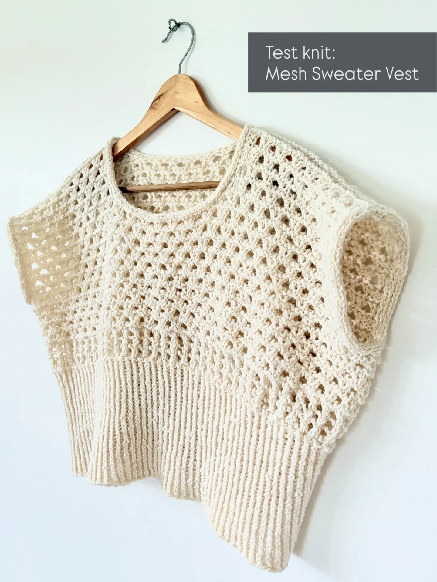 Test knit call ✨ The Mesh Sweater Vest is a great layering piece, worked seamlessly from the top down using a drop-shoulder construction.

Find out all the details and sign up on Ravelry (link in bio) or send email to&nbsp;nestcreativeworks@gmail.com