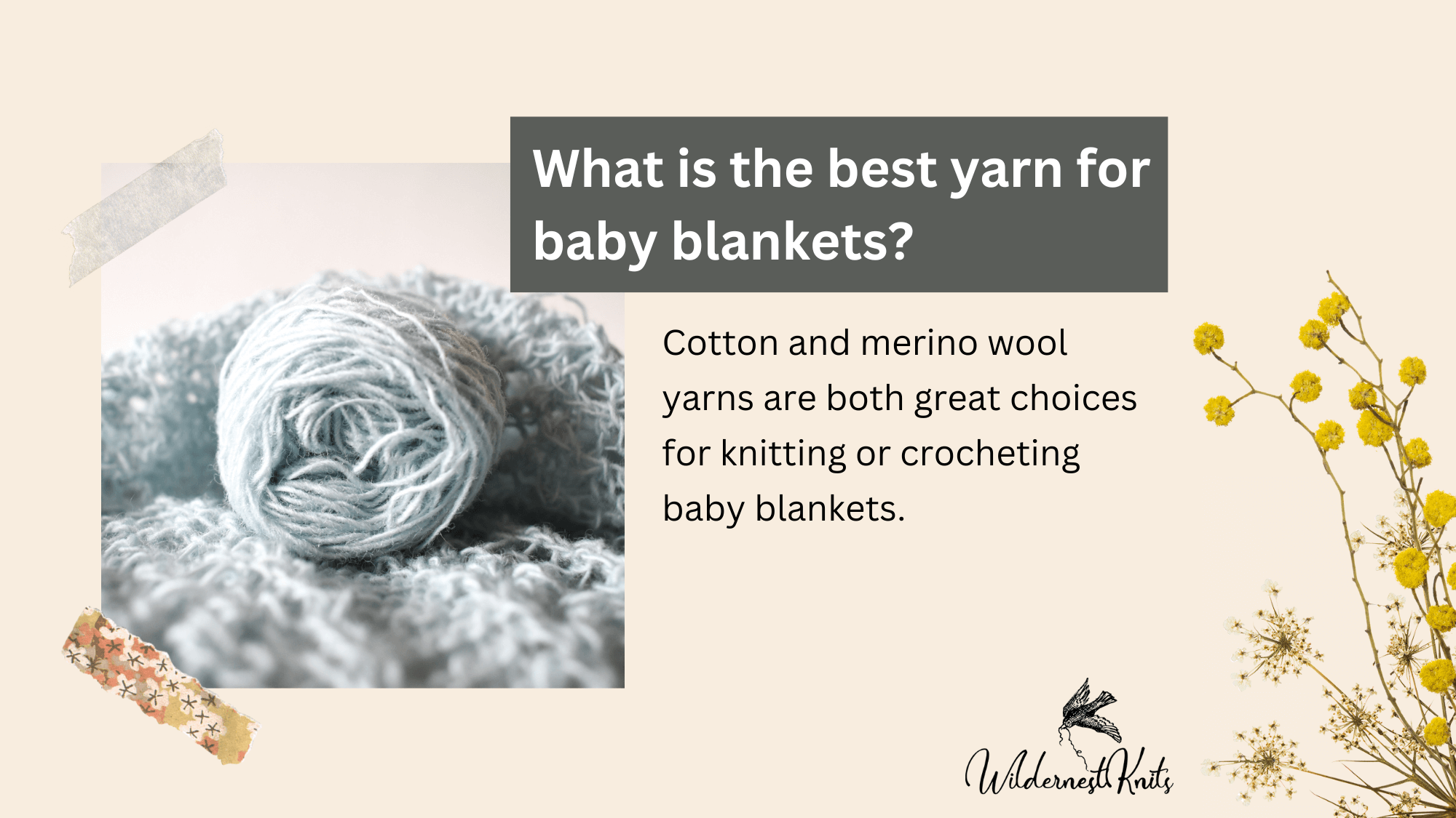 Cotton yarn for baby blankets