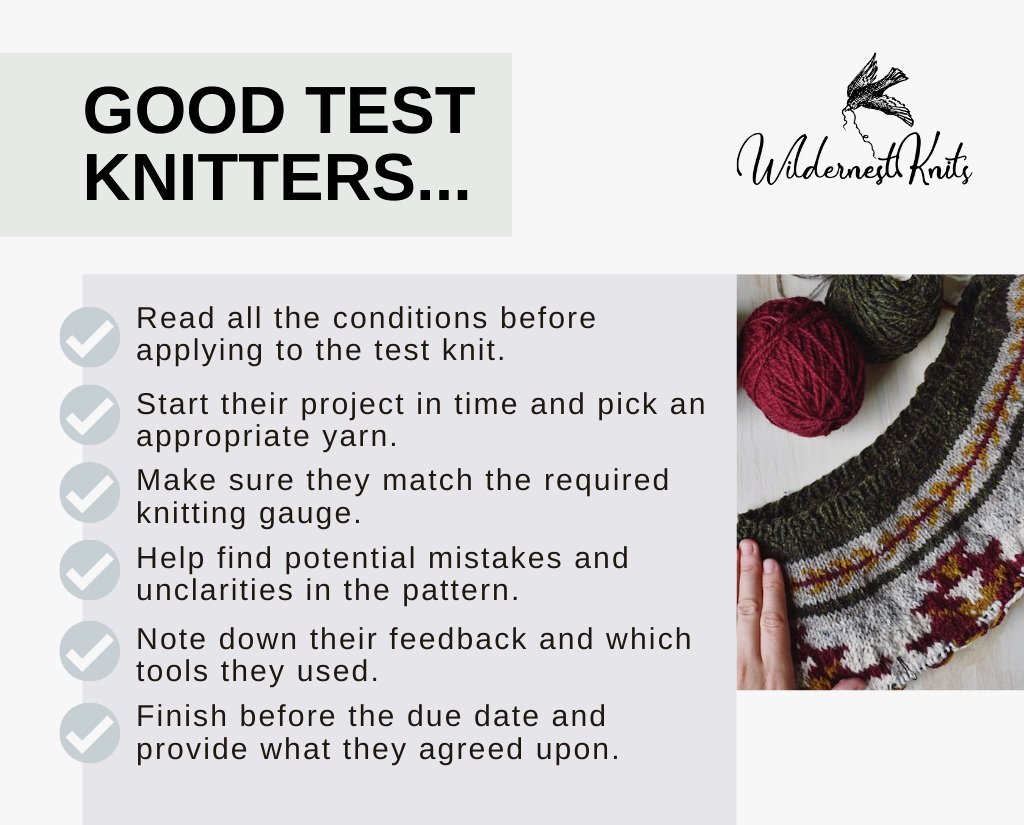 Guide to Test Knitting How to a Test Knitter — WildernestKnits