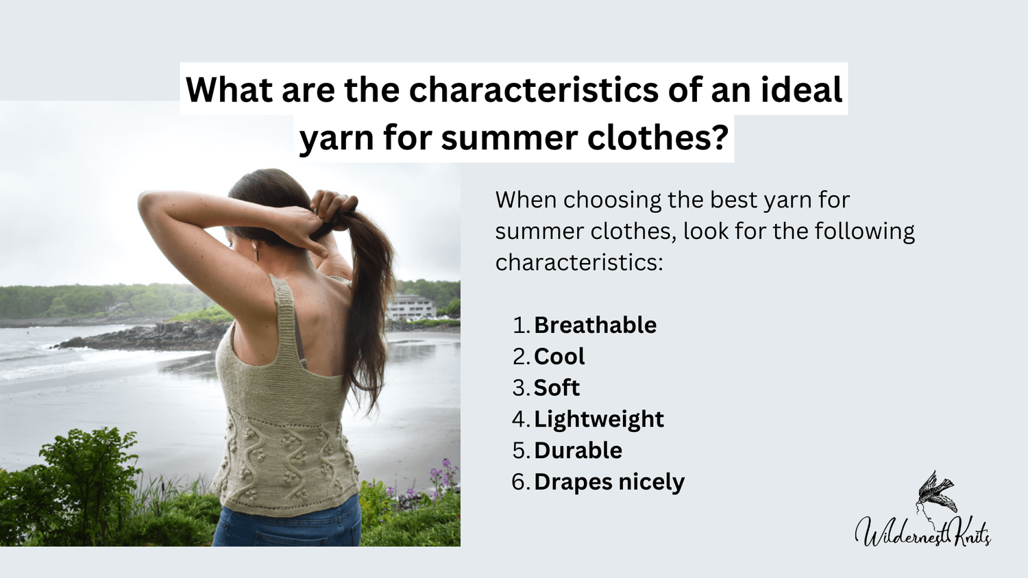Best Yarns for Summer Clothes Knitting & Crochet — WildernestKnits