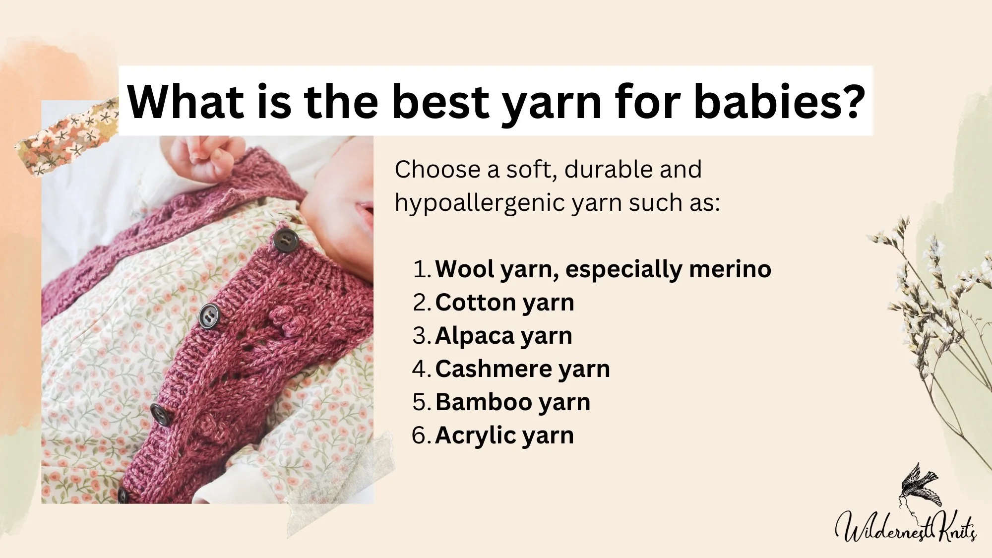How to Choose the Best Yarn for Babies — WildernestKnits