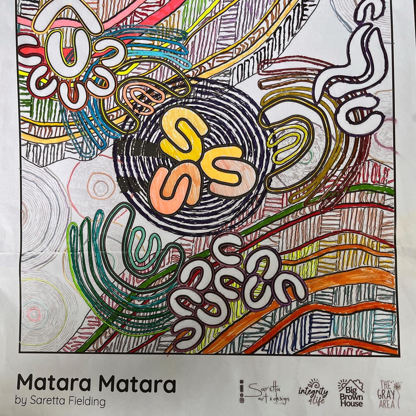 As part of our colouring competition to celebrate the launch of our new artwork, Matara Matara by @sarettaartdesign , we would love to share with you one of our favourite submissions by DSW, Ebony! 

We gave our team the opportunity to colour in our 