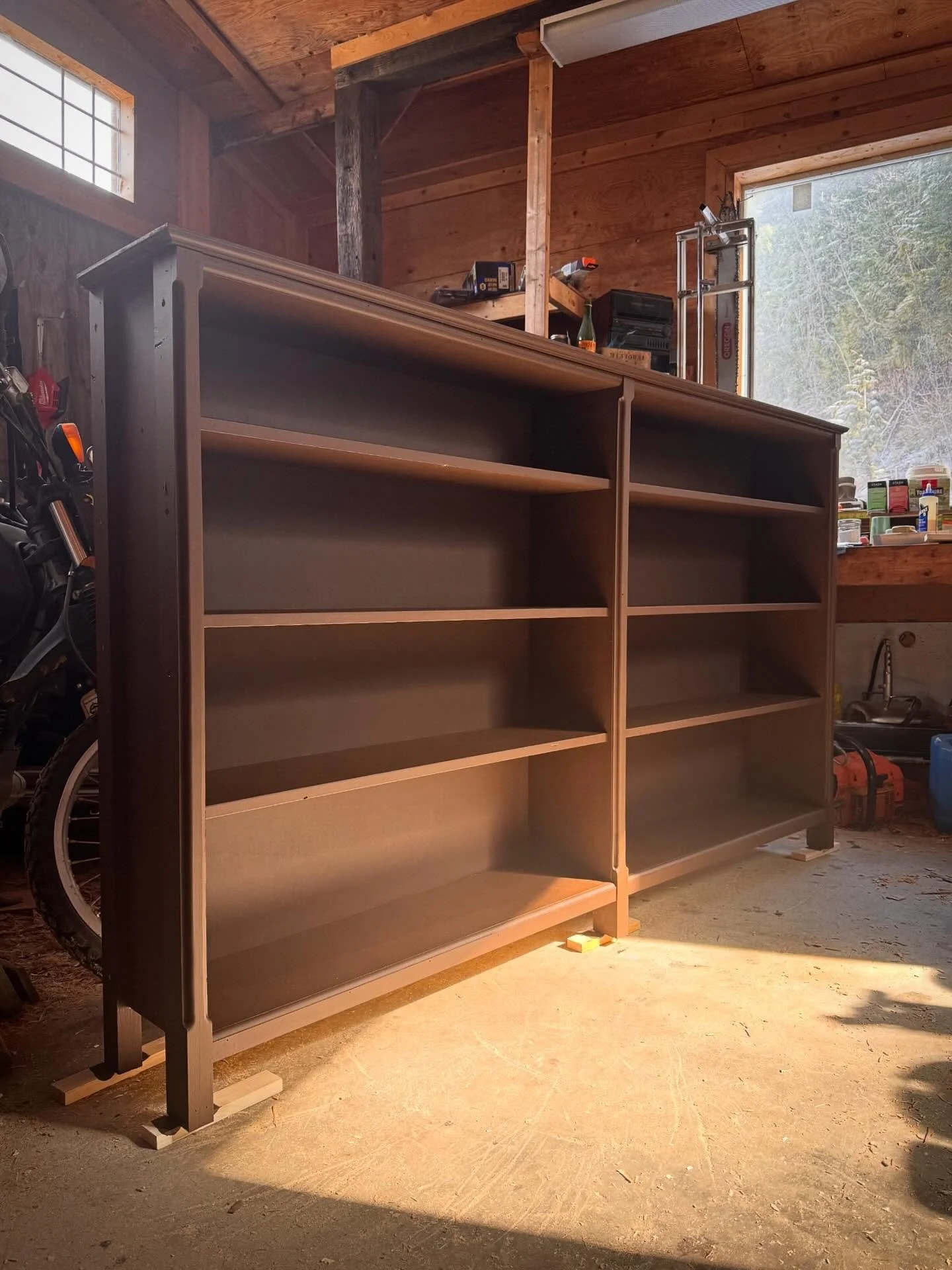 Pine shelving unit ready to head off to its new home.

This unit designed to fit on a landing between floors in a local heritage home here in Nelson. 

#furniture #furniturebuilding #carpentry #pine