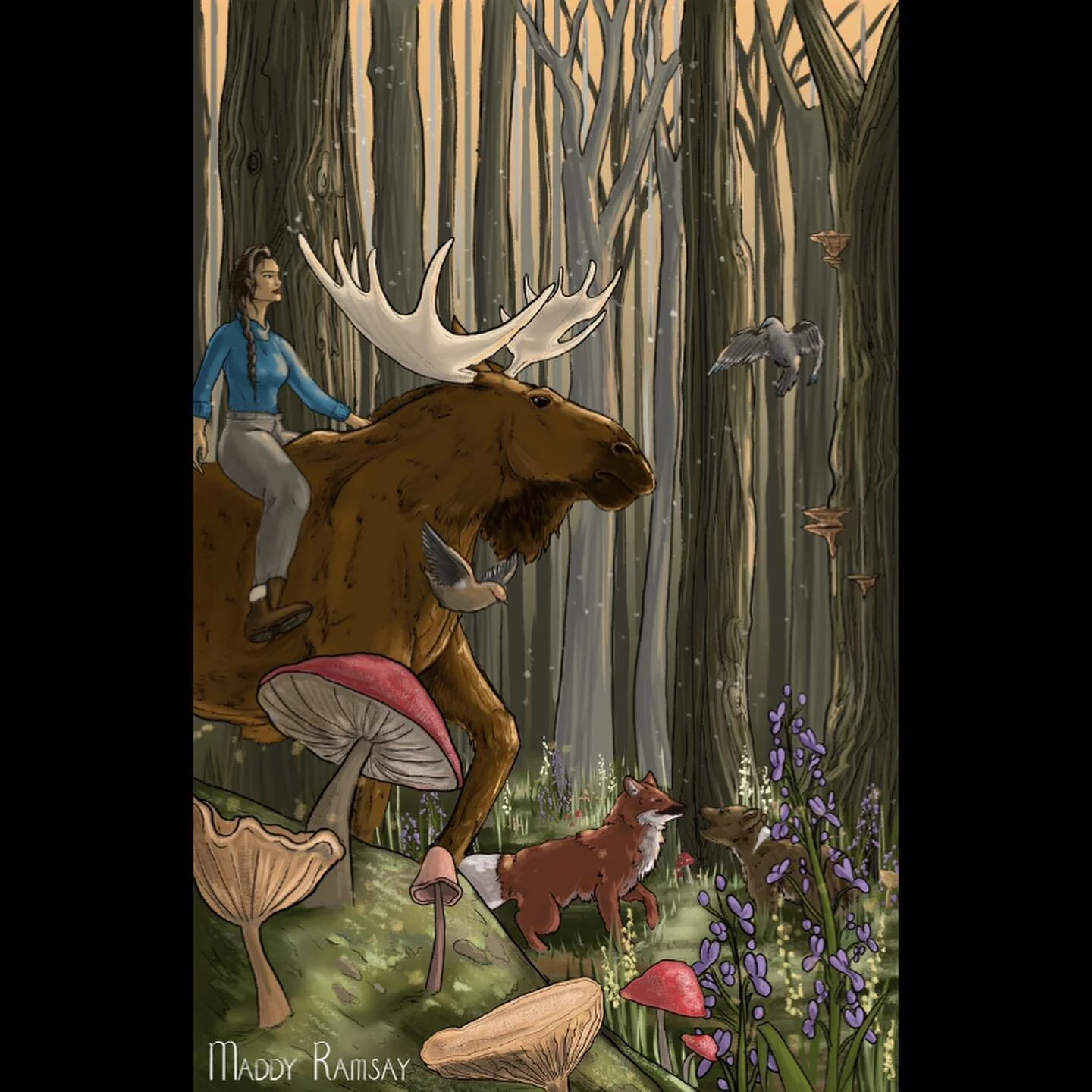 A walk through the Taiga forest 
🌲🍄🌿🐾
Digital 
11x17in
&bull;
&bull;
&bull;
#digitalart #taiga #moose