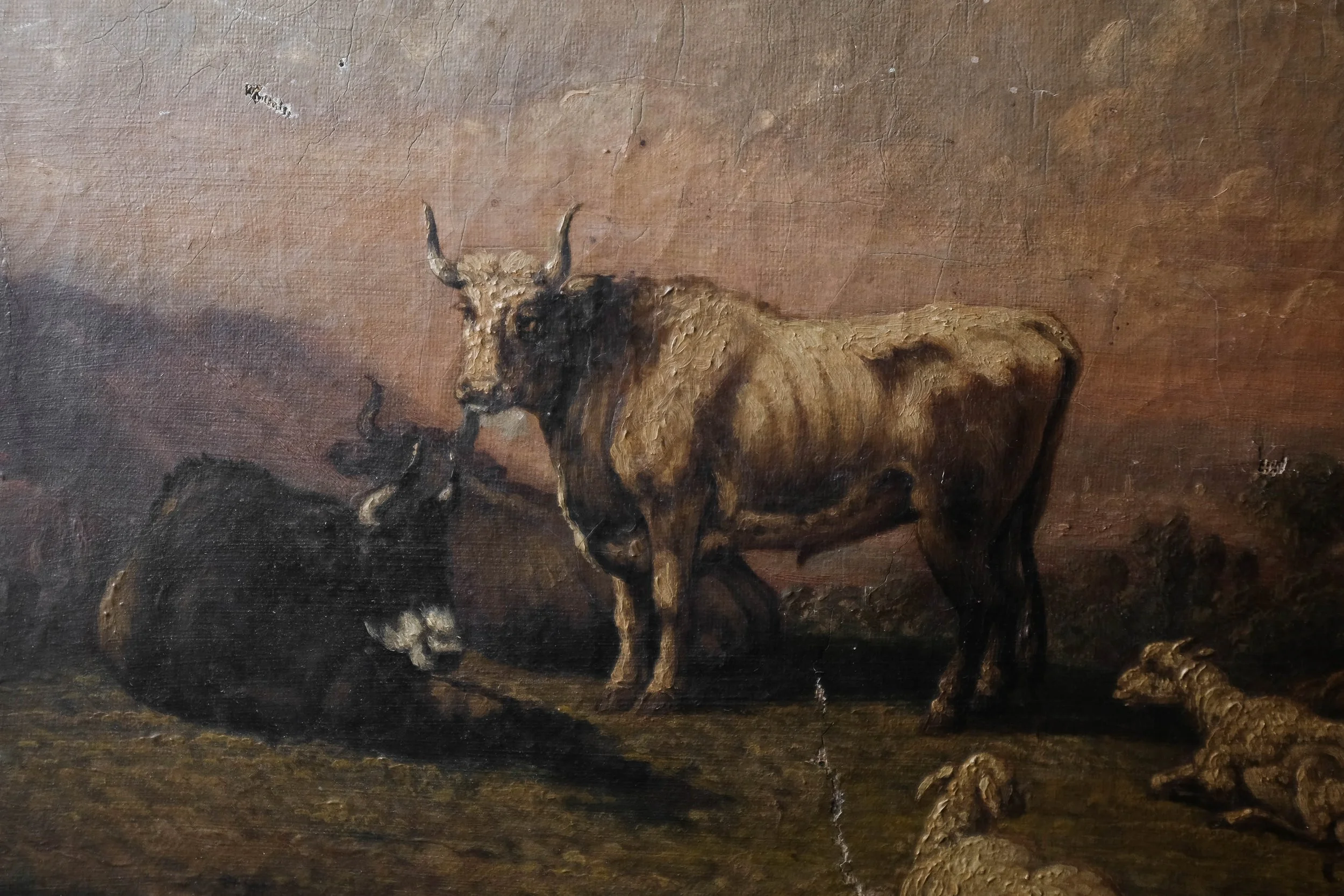 2-tableau-huile-sur-toile-scene-pastorale-XIXeme siecle.jpg
