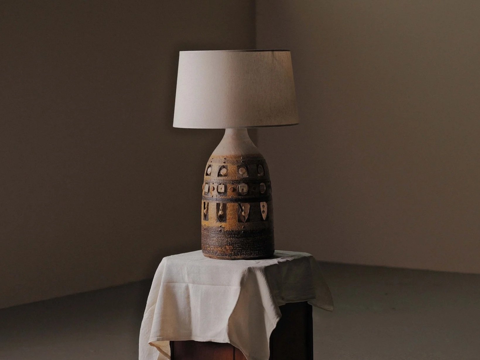 Lampe en céramique par Georges Pelletier, vers 1970