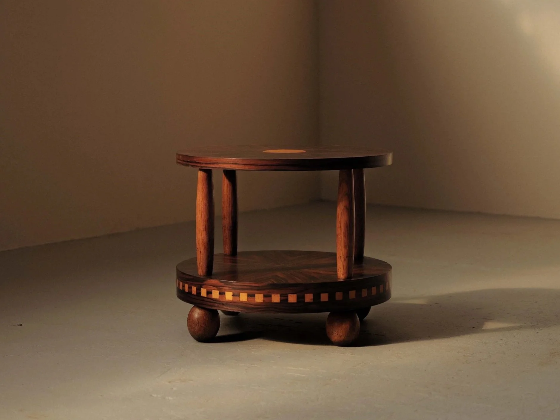 🔴 Guéridon circulaire, Art Déco, vers 1930