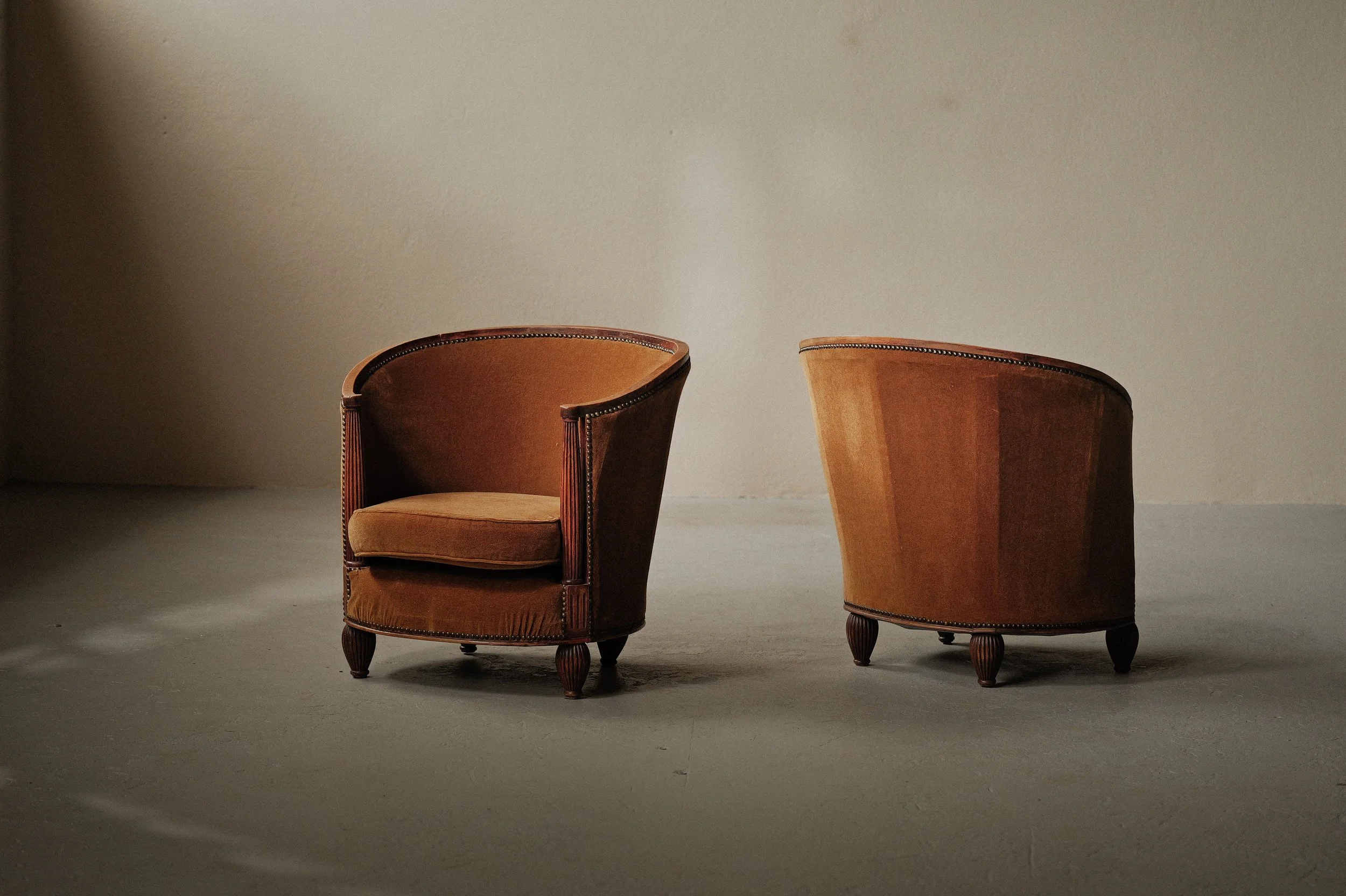 Paire de fauteuils "corbeilles", Art-Déco, 1930