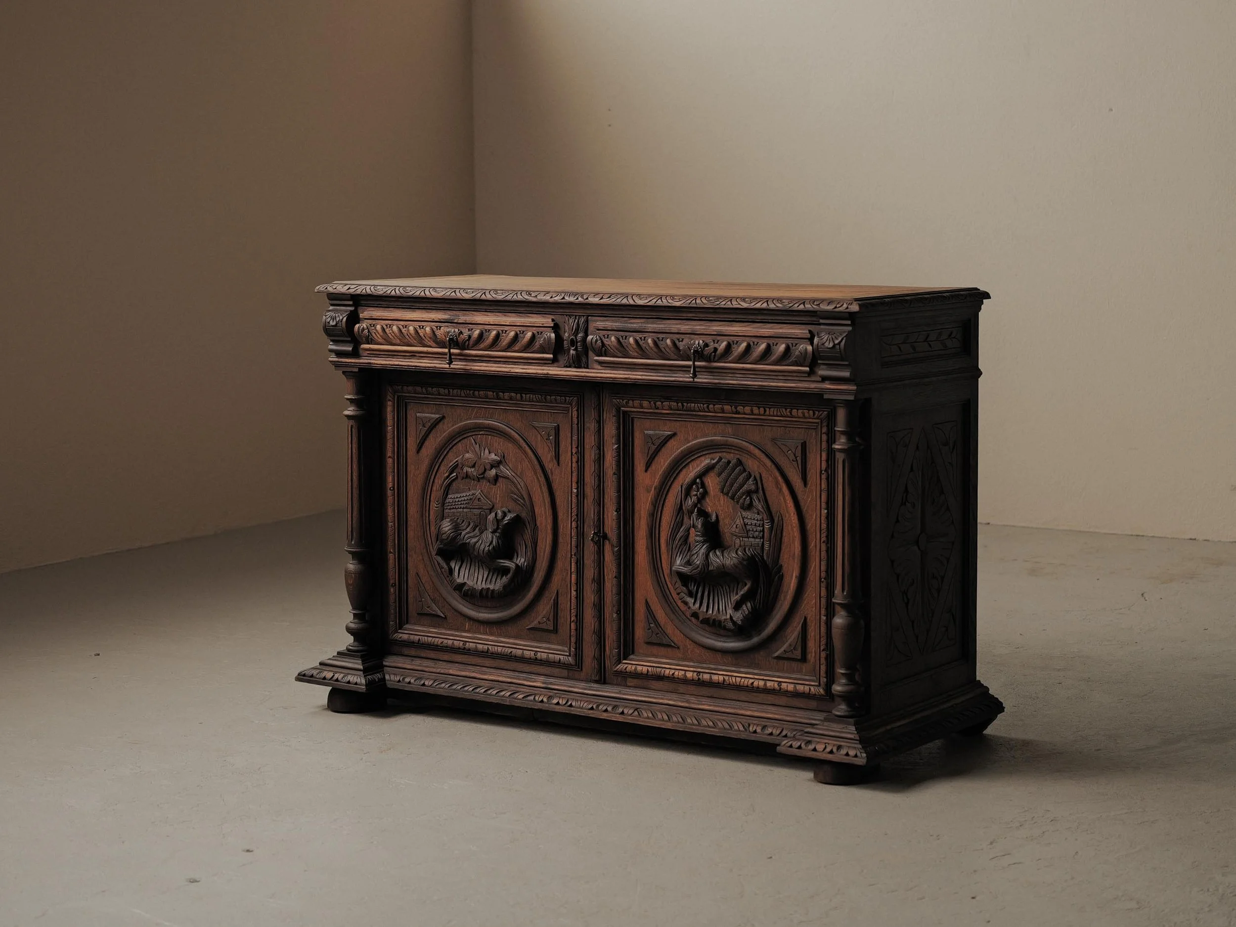 Buffet sculpté de style néo-Renaissance,  XIXe siècle