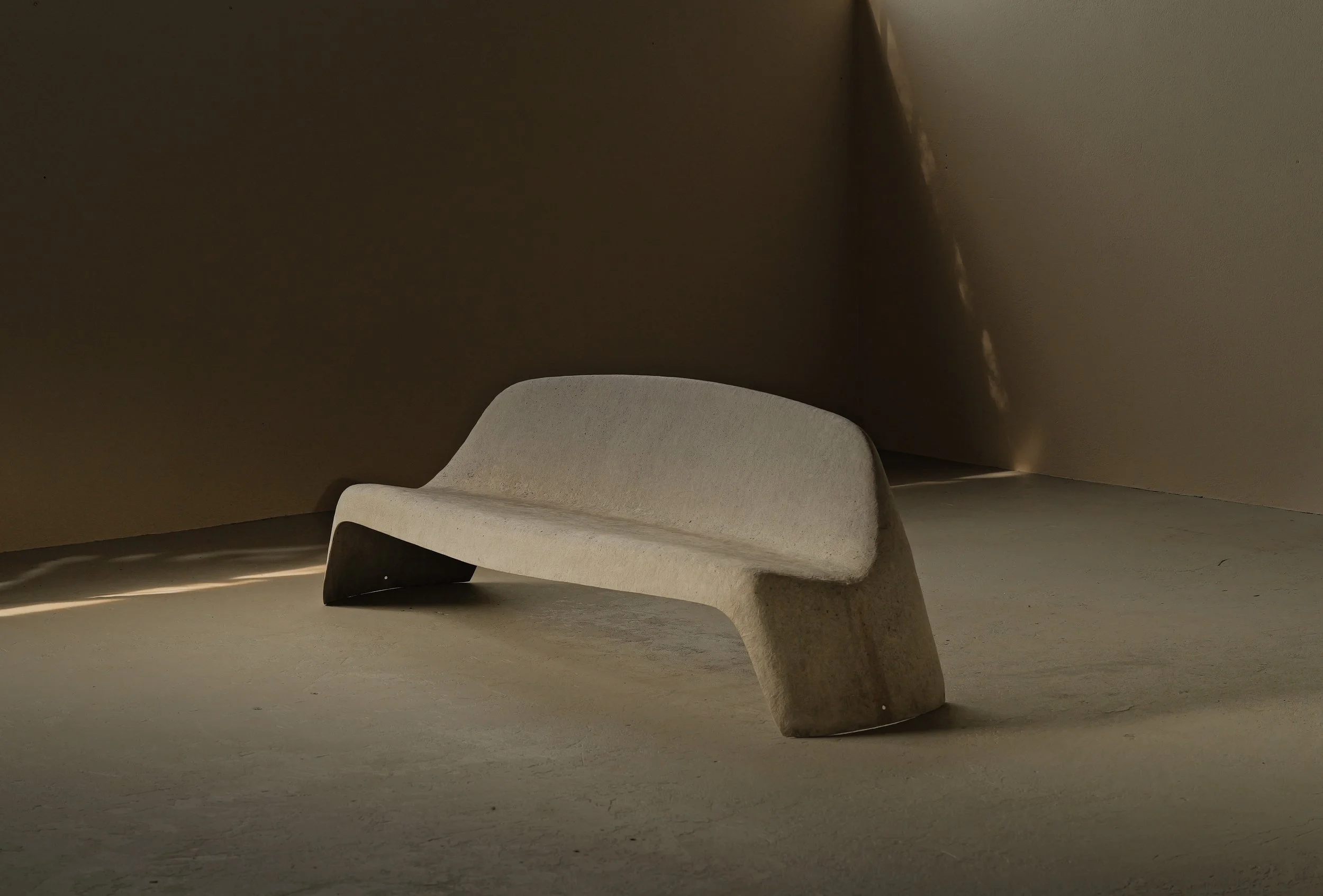 🔴 Banc en fibre de verre par Walter Papst, 1960