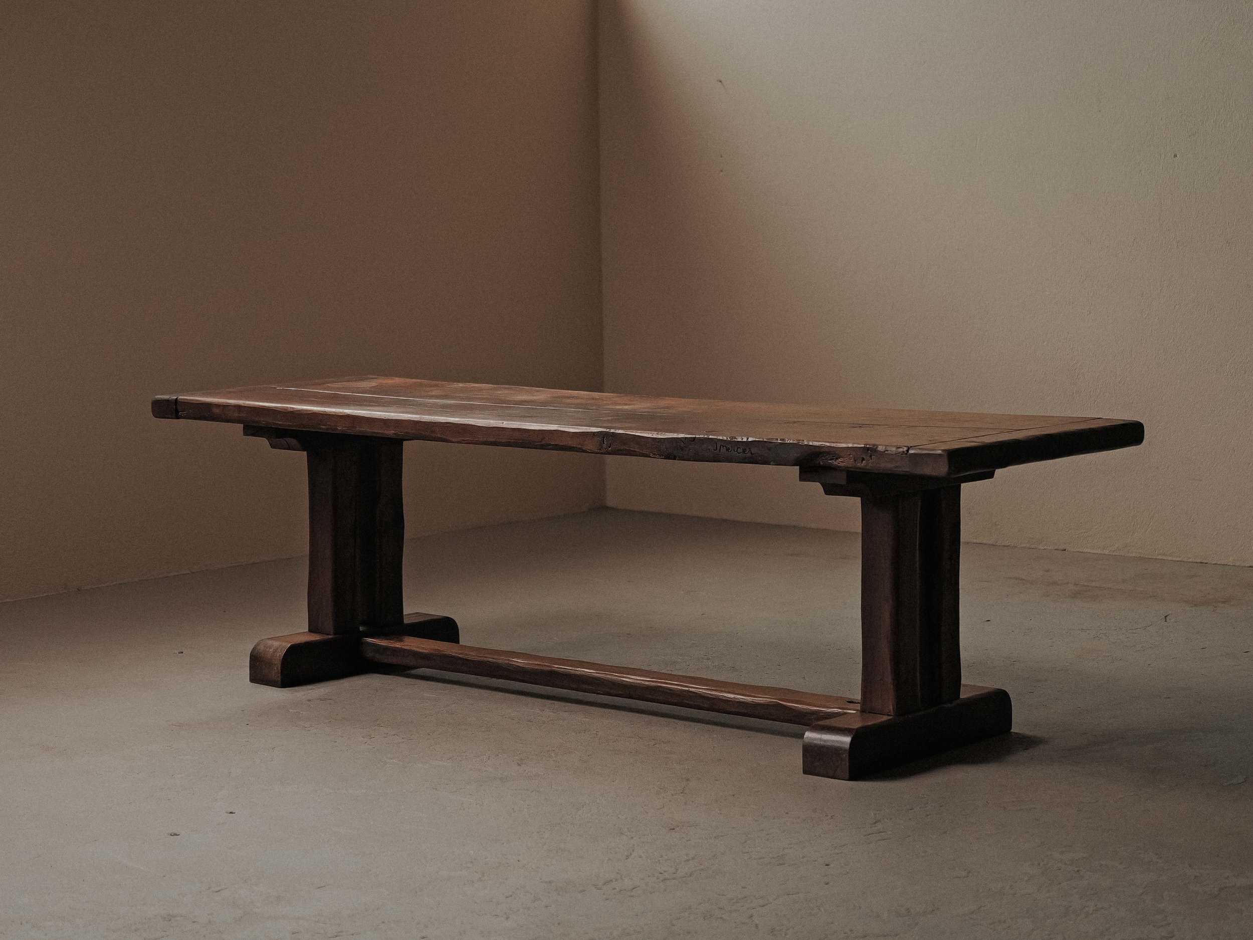 🔴 Table artisanale en chêne massif