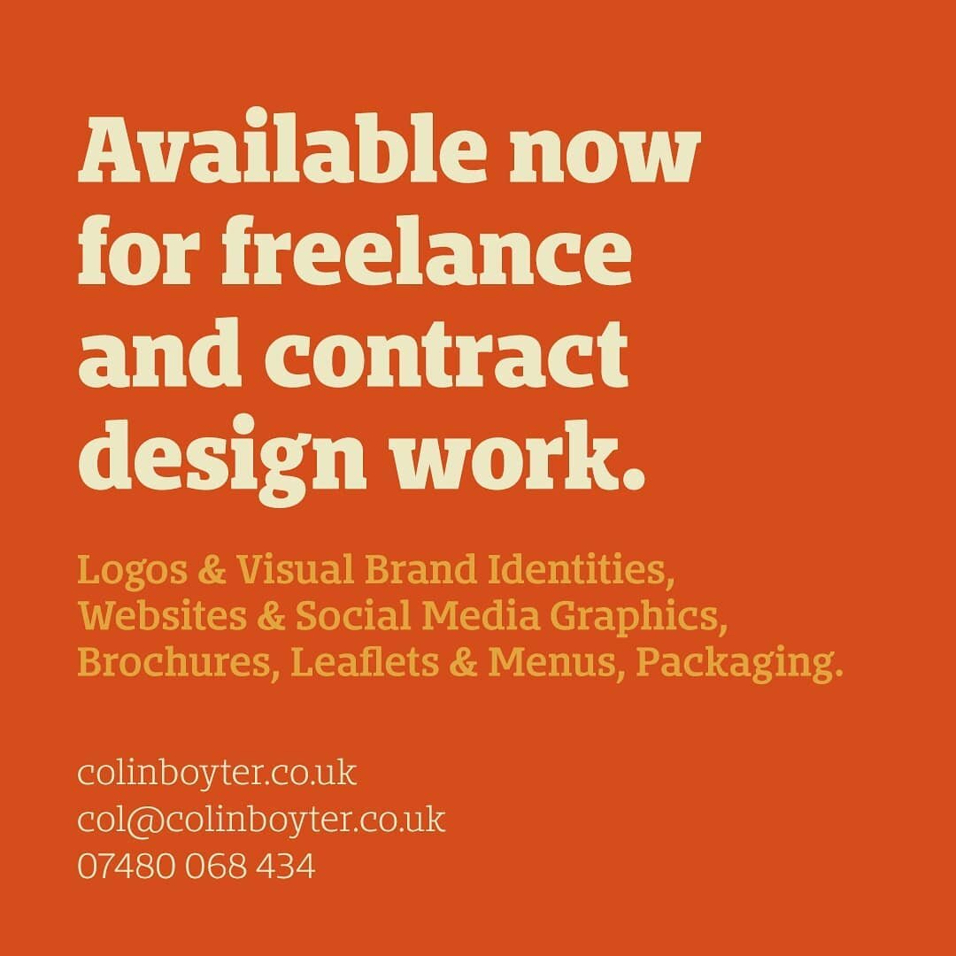 After 12 months of working flat out, I'm happy to say that I currently have availability in my schedule for new projects. It's great to see businesses reopening and preparing to reopen in the near future. Get in touch if you need any graphic design o