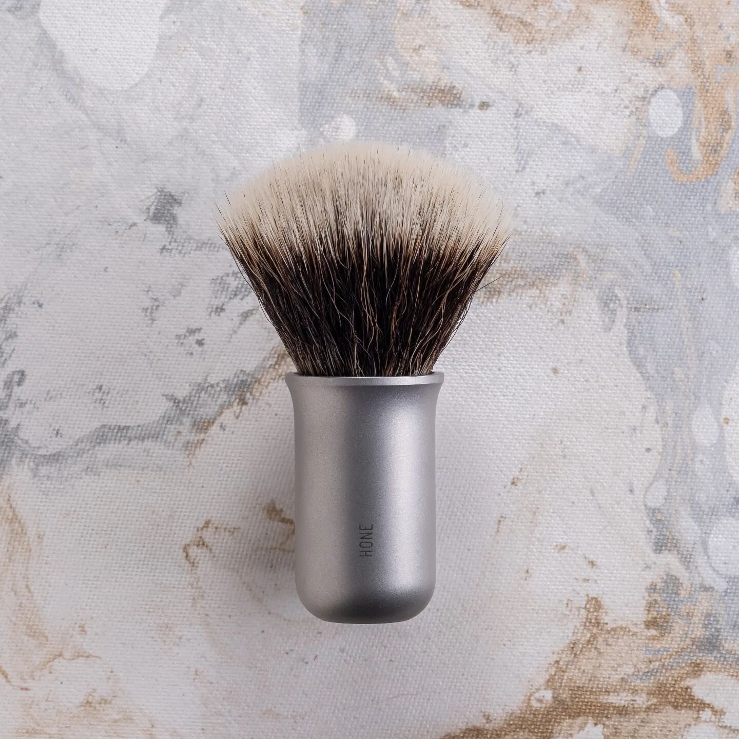 Hone Type B with an @apshaving G5C premium synthetic installed. #shavingbrush #shaving #shavingbrushknots #lather #shave #shavingproducts #stainlesssteel #cncmachining #madetolast