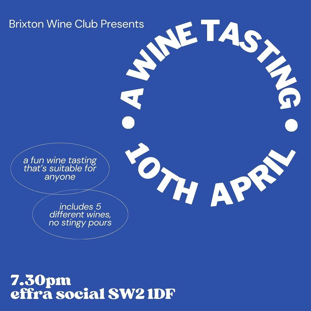 Tickets selling fast! 💨 

There are just a few spots left for our tasting in a few weeks at Effra and it's going to be an extra special tasting.

This month the theme is Interesting Grape Varieties. 👀 

5 wines, no stingy pours. 

Ticket link is in