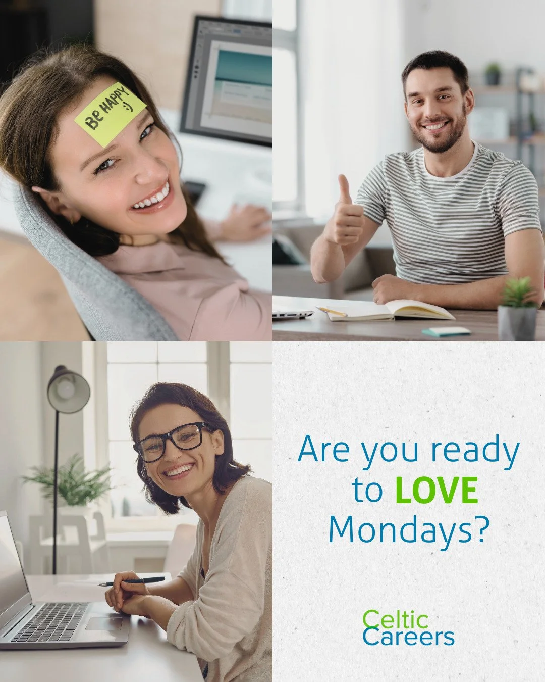The right job 😄 can make all the difference. At Celtic Careers, we connect you with opportunities where work feels meaningful, motivating, and rewarding. 

Find a job that makes your Mondays 🥳 exciting - link in the bio!

#LoveYourJob #DreamJob #Mo