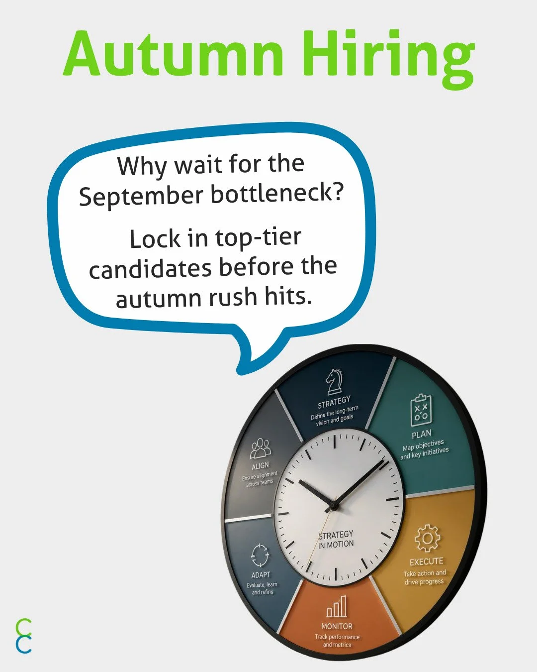 September ⏱️ brings a major wave of hiring activity as organisations finalise Q4 targets and launch key projects.

Waiting until 🍁 autumn to post critical vacancies means competing in an increasingly crowded talent market. Forward-thinking employers