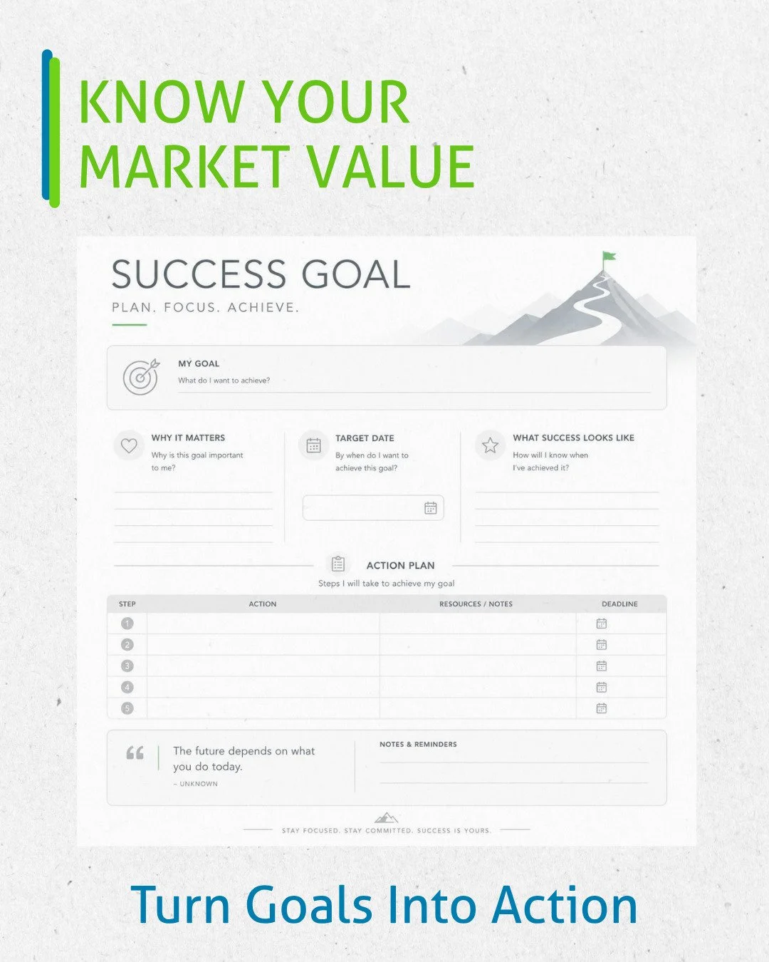 Following up on your career audit, setting actionable goals is key to unlocking your true potential.

High-calibre professionals 📈 continuously upskill in digital tools, project management, and specialised sector knowledge to remain competitive. Und