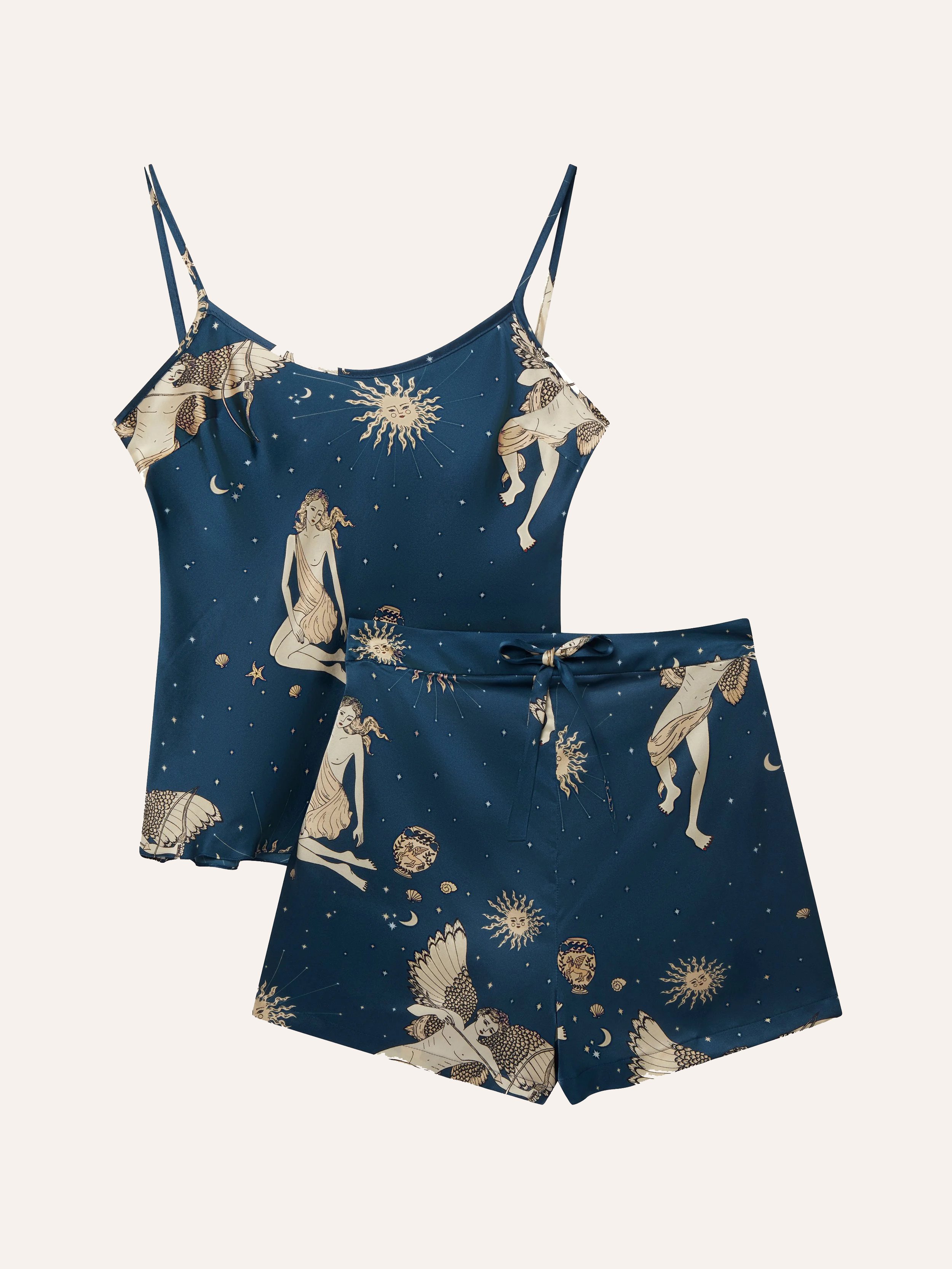 Celeste Eros Silk Satin Camisole Set