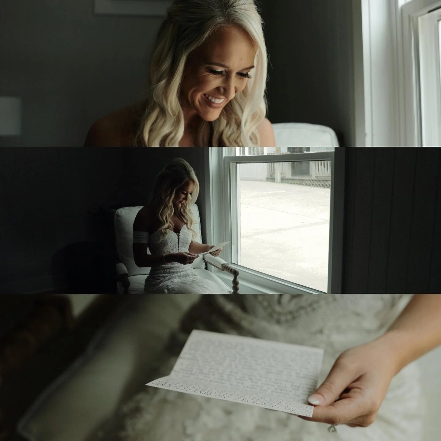 Loving these frames of @josiemphillips opening up @thereecephillips sweet hand written letter! ❤️