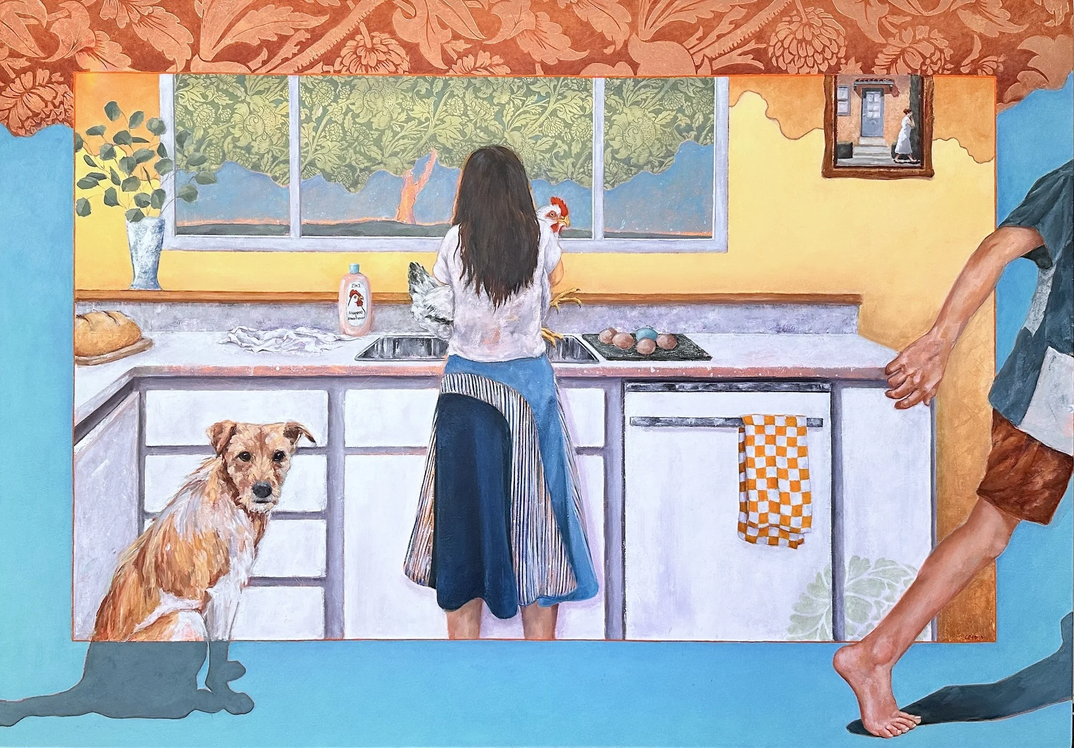 Who's at the Door?  ⎮  Oil on Panel  ⎮  60" x 42"