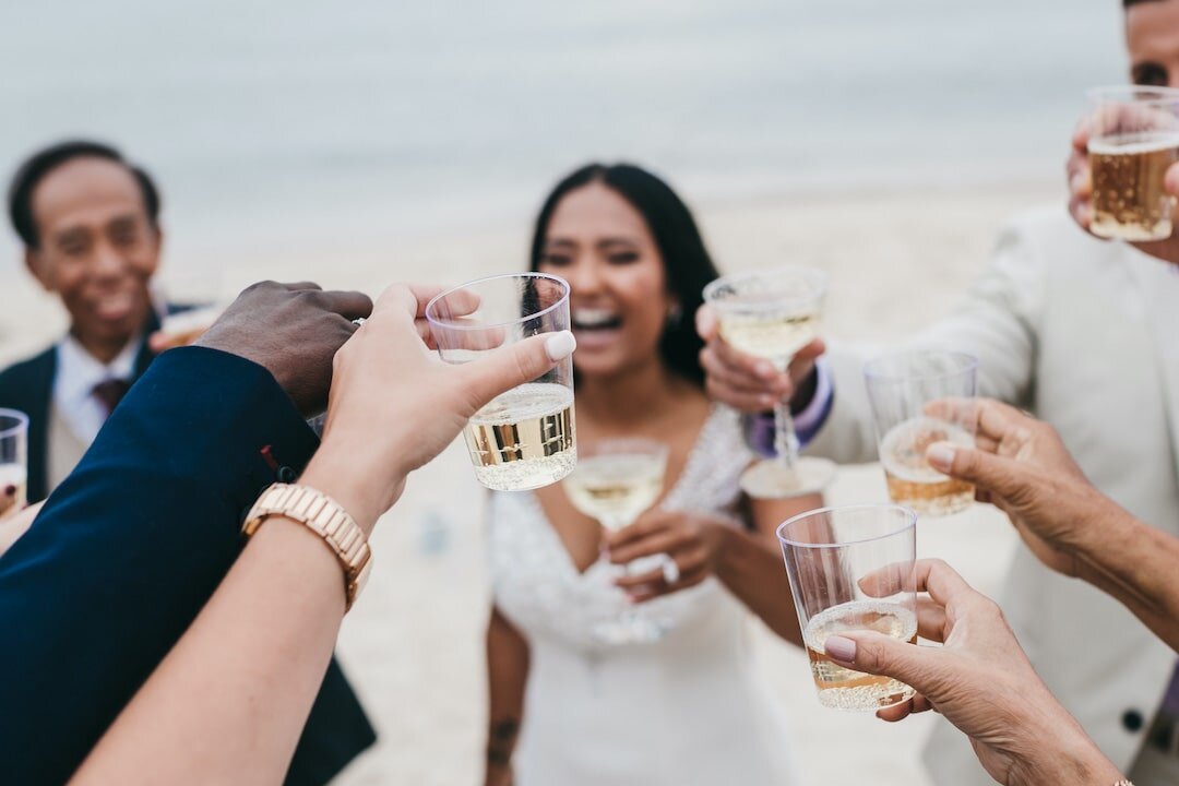 Happy family toasting to newlyweds .jpg