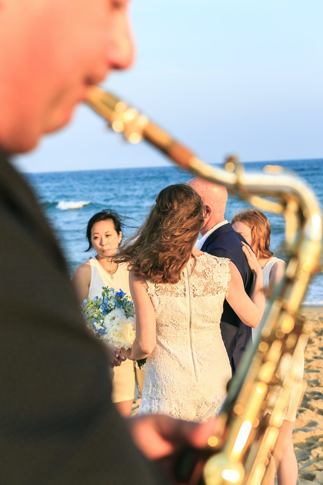 Jazz music playing during elopement ceremony on Marthas Vineyard.jpg