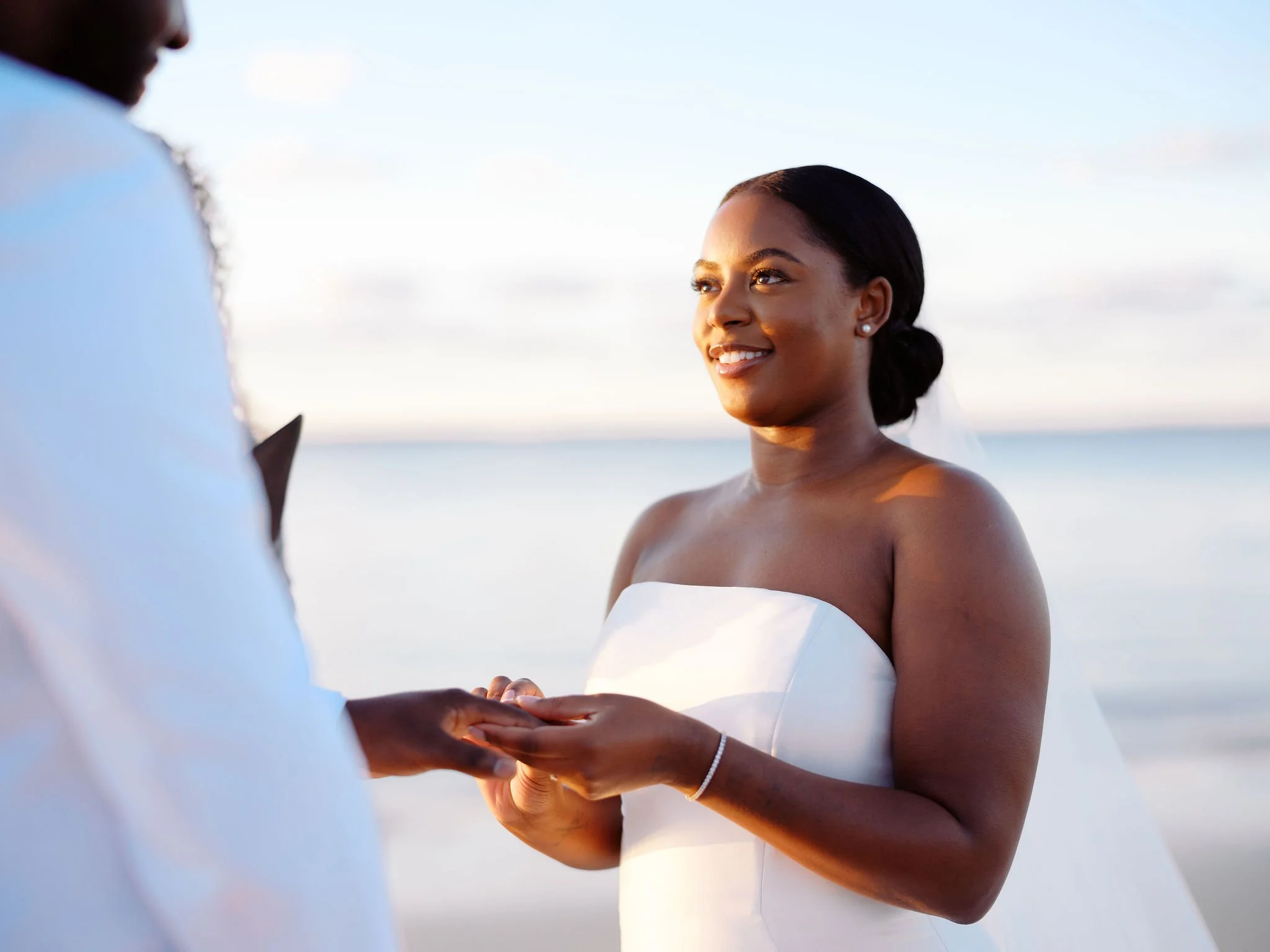 Exchanging Rings at Beach Elopement – Martha’s Vineyard Wedding.jpg
