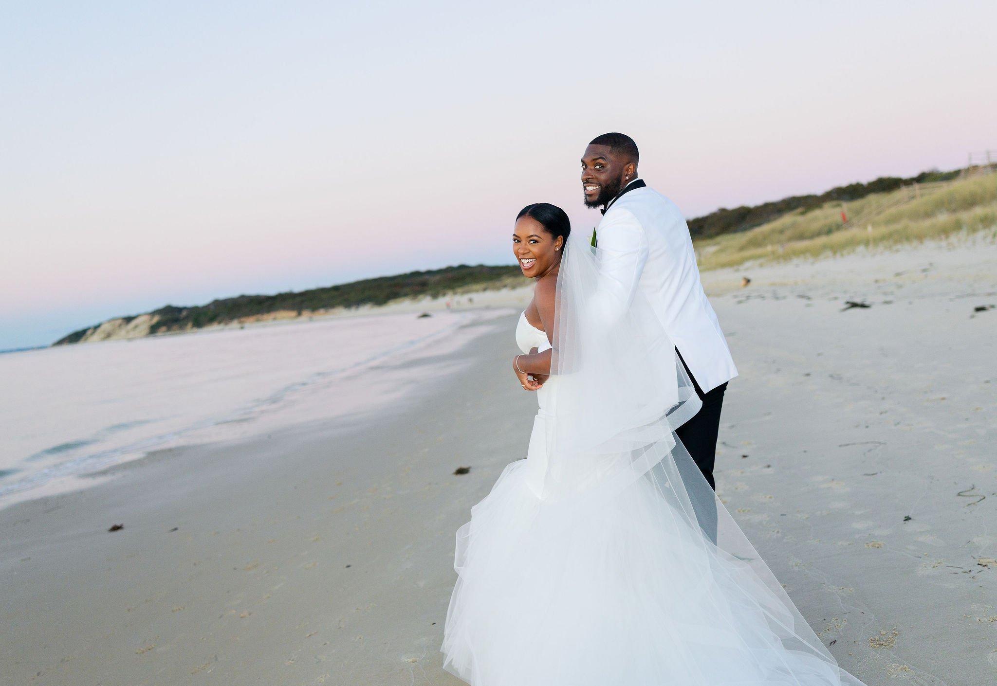 Candid Just Married Walk on the Beach – Martha’s Vineyard Elopement.jpg
