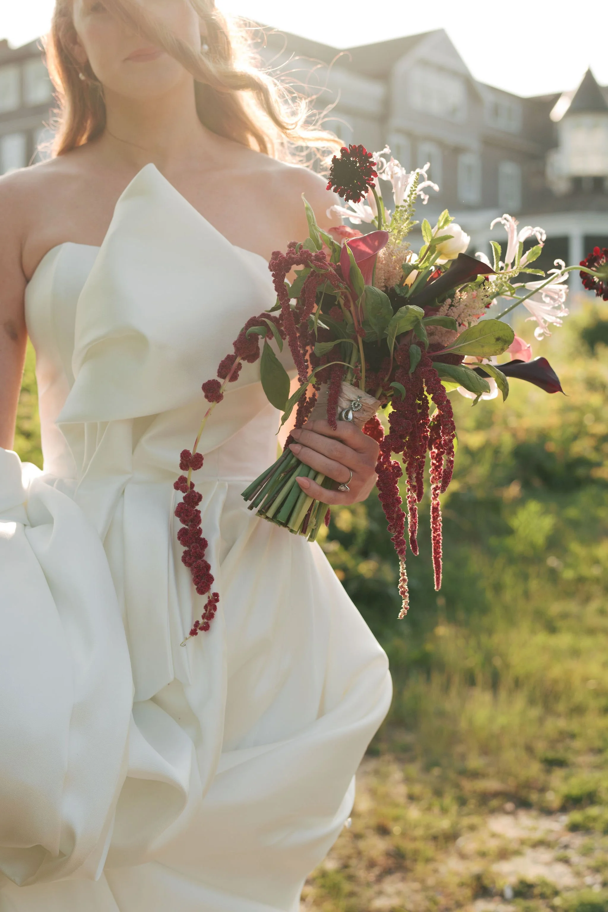 5.Golden Hour Bridal Bouquet Portrait on Martha’s Vineyard.jpg