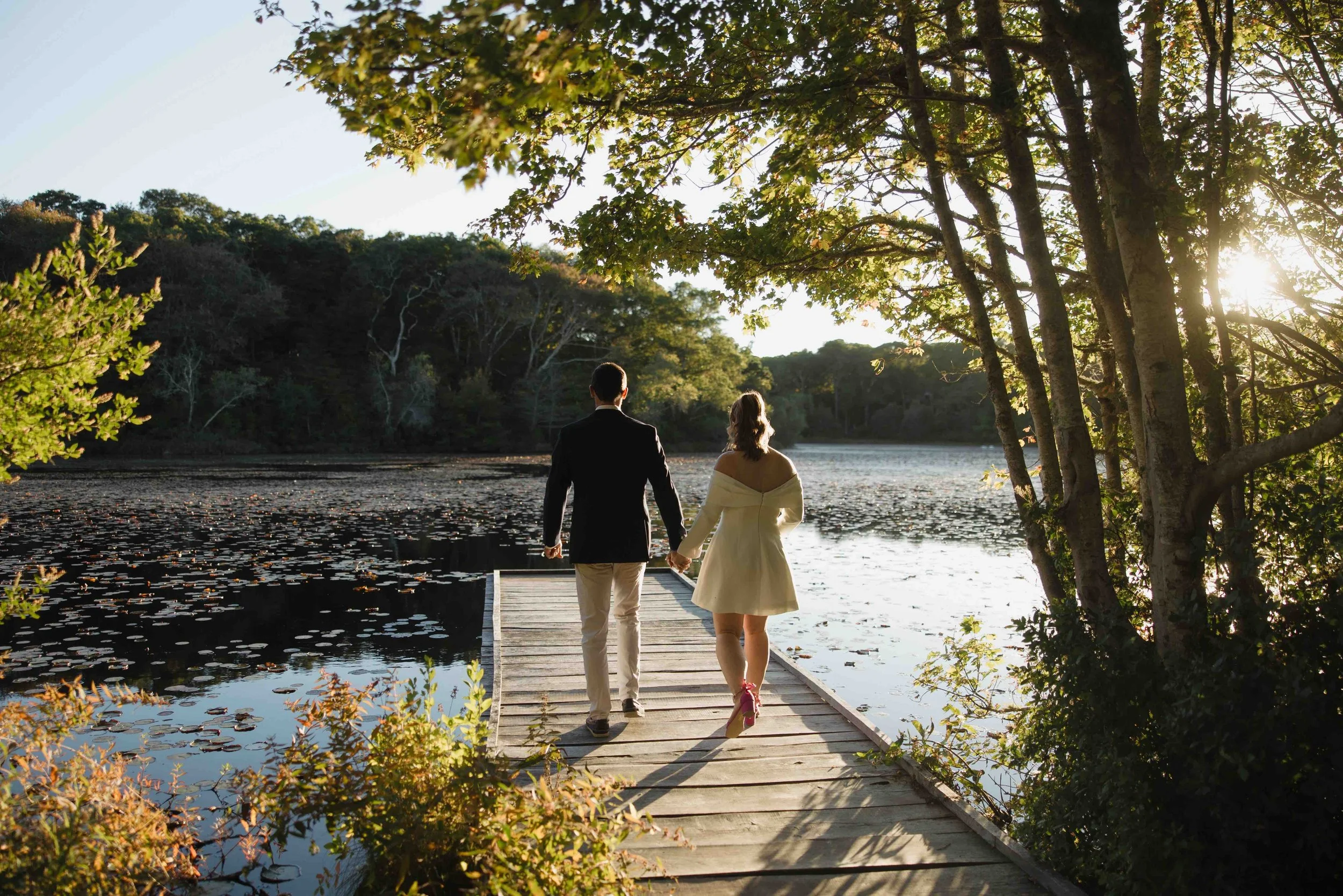 Romantic Sunset Walk on a Martha’s Vineyard Dock