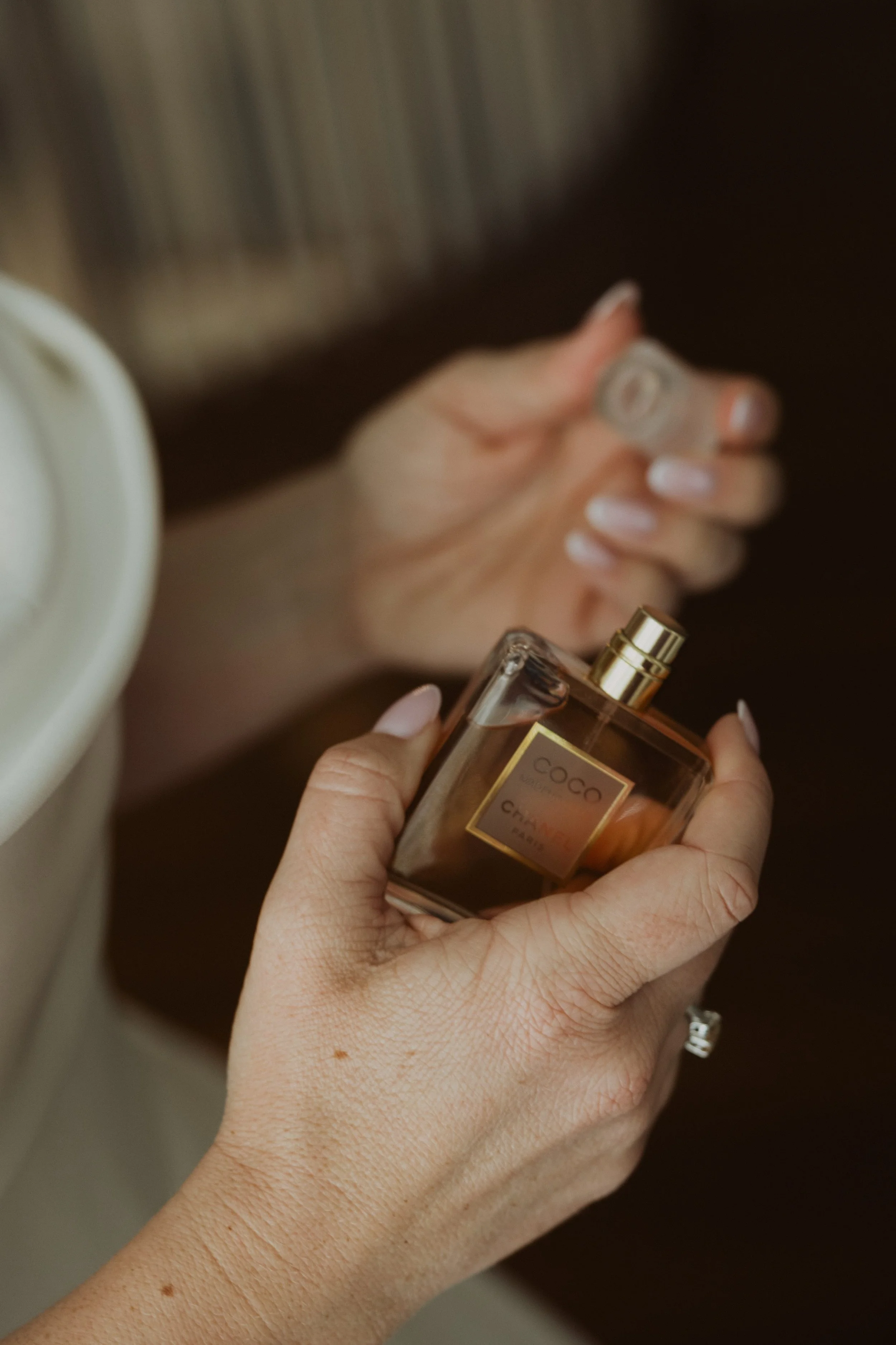 Luxury Bridal Perfume Detail for a Wedding Morning