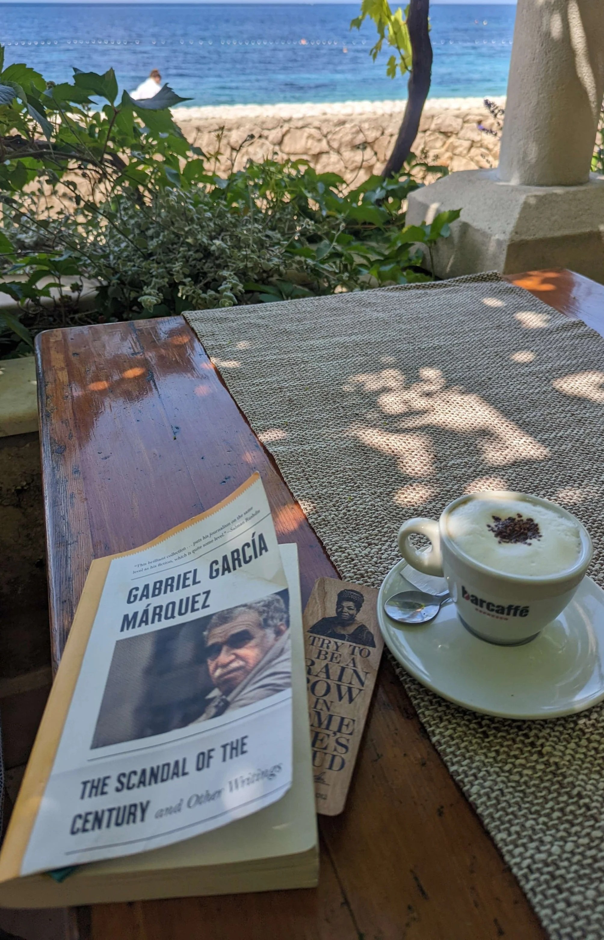 Slow Morning Coffee and Reading by the Ocean