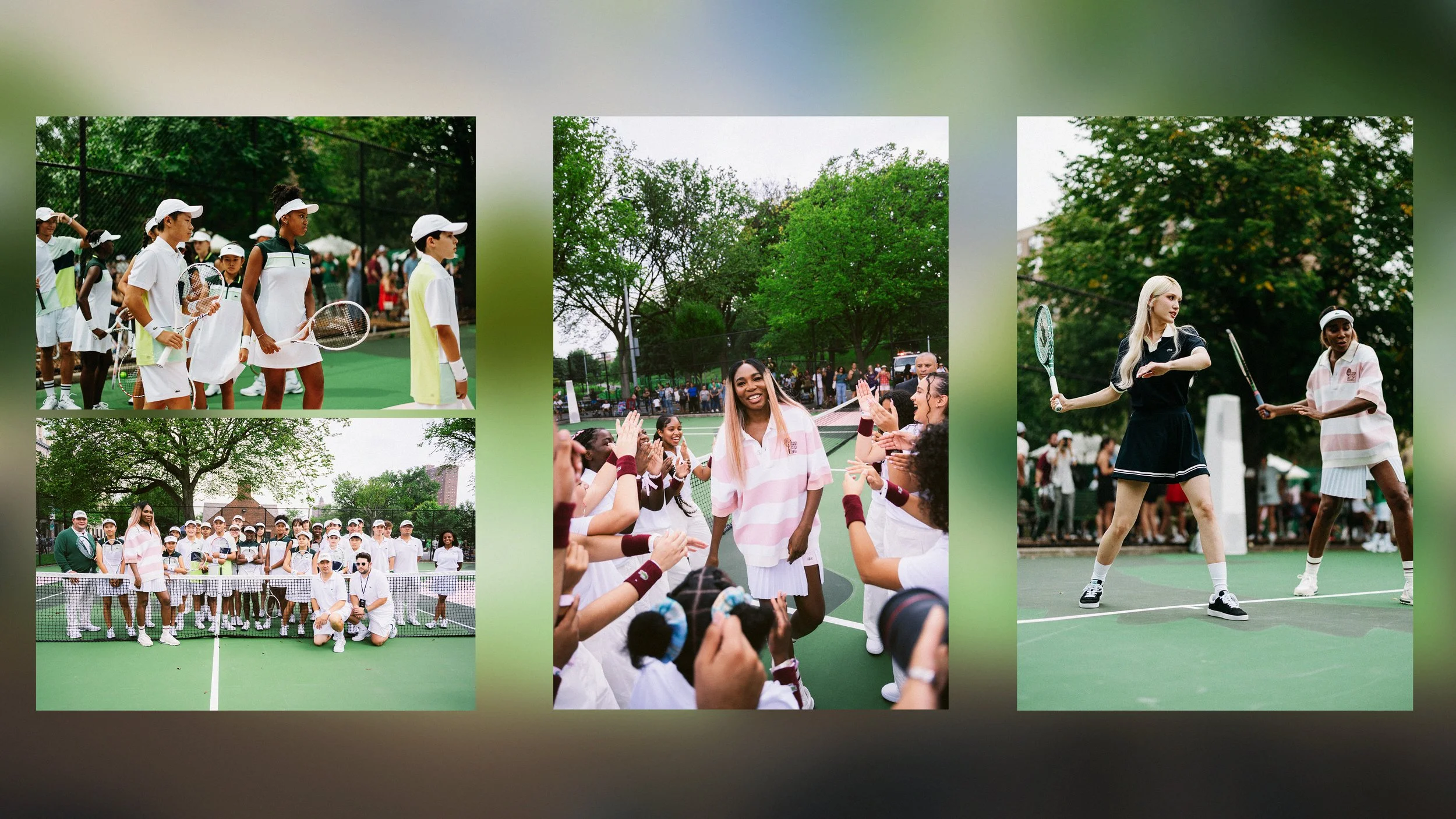  LACOSTE - 90 ans -  Inauguration du terrain de tennis avec Venus Williams