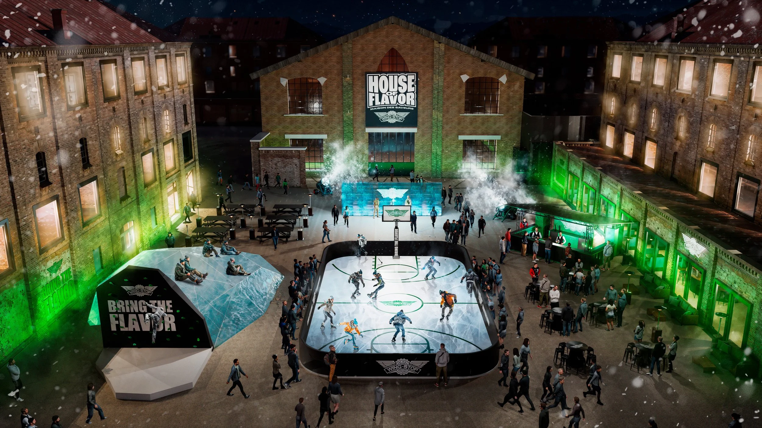  J’ai réalisé un visuel pour la marque House of Flavor à travers la création d’une vue 3D immersive destinée à accompagner la communication de l’événement dans les médias.  Le projet combinait modélisation 3D, retouches sous Photoshop et utilisation 