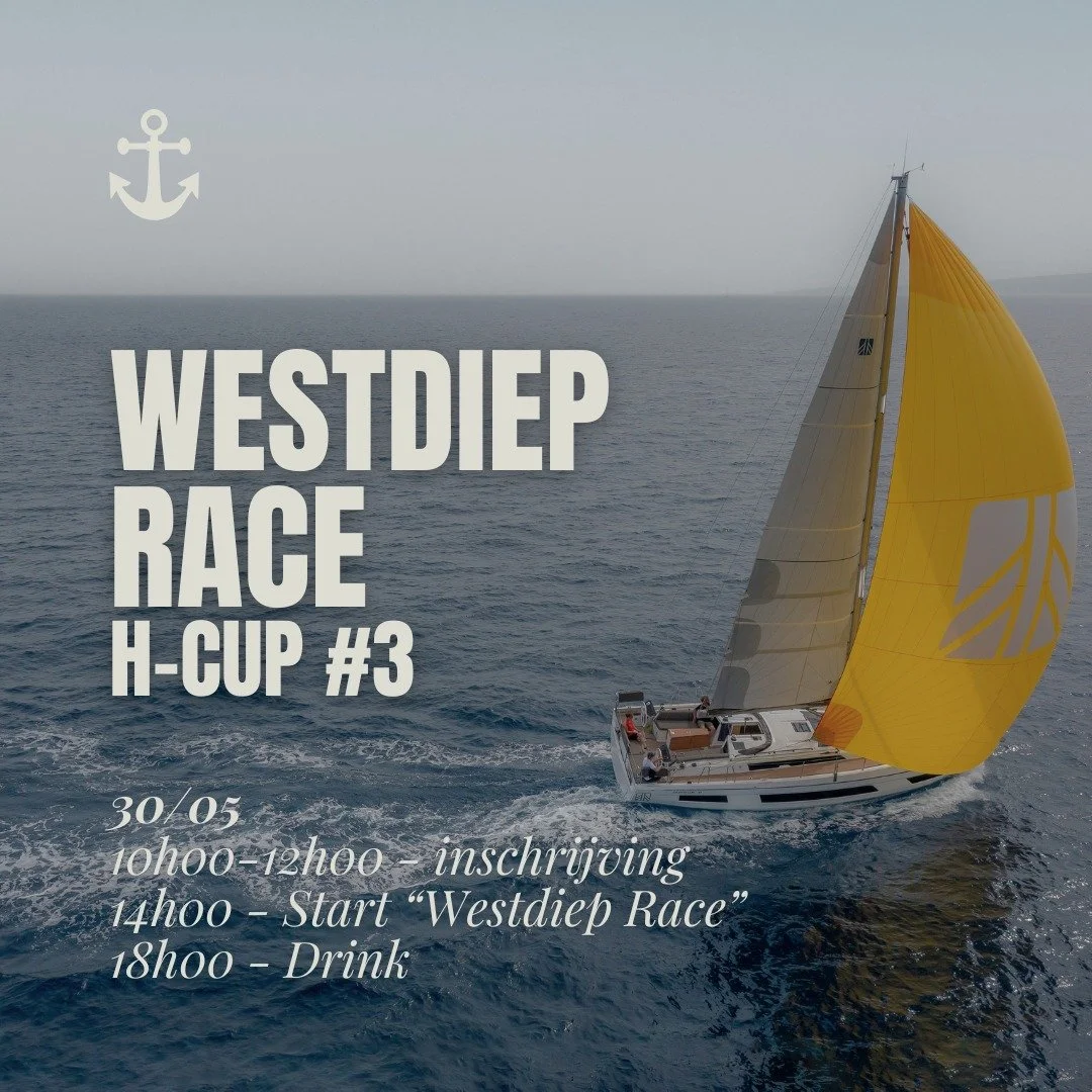 ⛵ Westdiep Race &ndash; H-Cup #3 ⛵

We kijken ernaar uit jullie te verwelkomen op het water!

📍 KYCN &ndash; Nieuwpoort
📅 Zaterdag 30 mei

🕙 10h00&ndash;12h00 inschrijvingen (secretariaat KYCN)
🕑 14h00 start Westdiep Race
🍻 18h00 gezellige drink