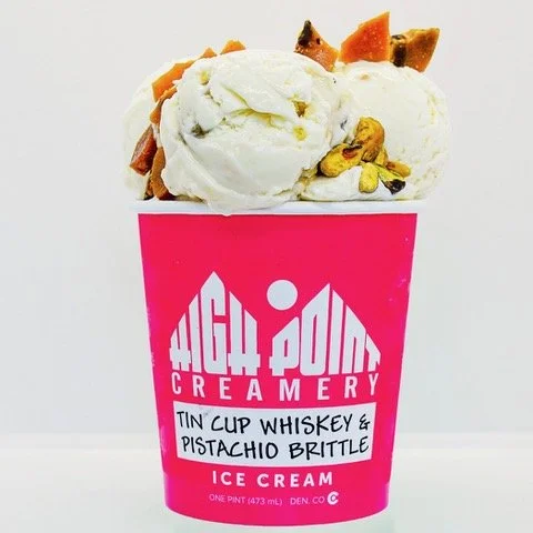 Tin Cup Whiskey & Pistachio Brittle by High Point Creamery