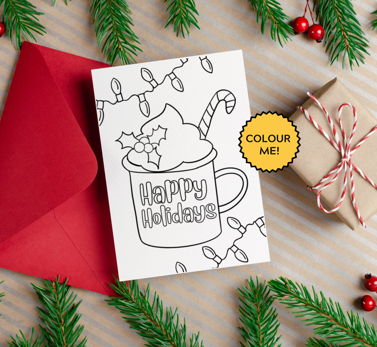 Colour Me - Happy Holiday Card with Envelope — Beyond Measure is based in  Calgary, Alberta Canada. We design & create Erasable, Reusable, Durable  chalk marker erasable boards - just like a