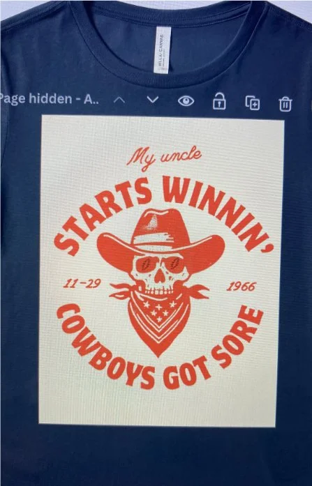 Client-supplied reference shared as part of the brief to establish lyric layout and the skeleton cowboy concept.