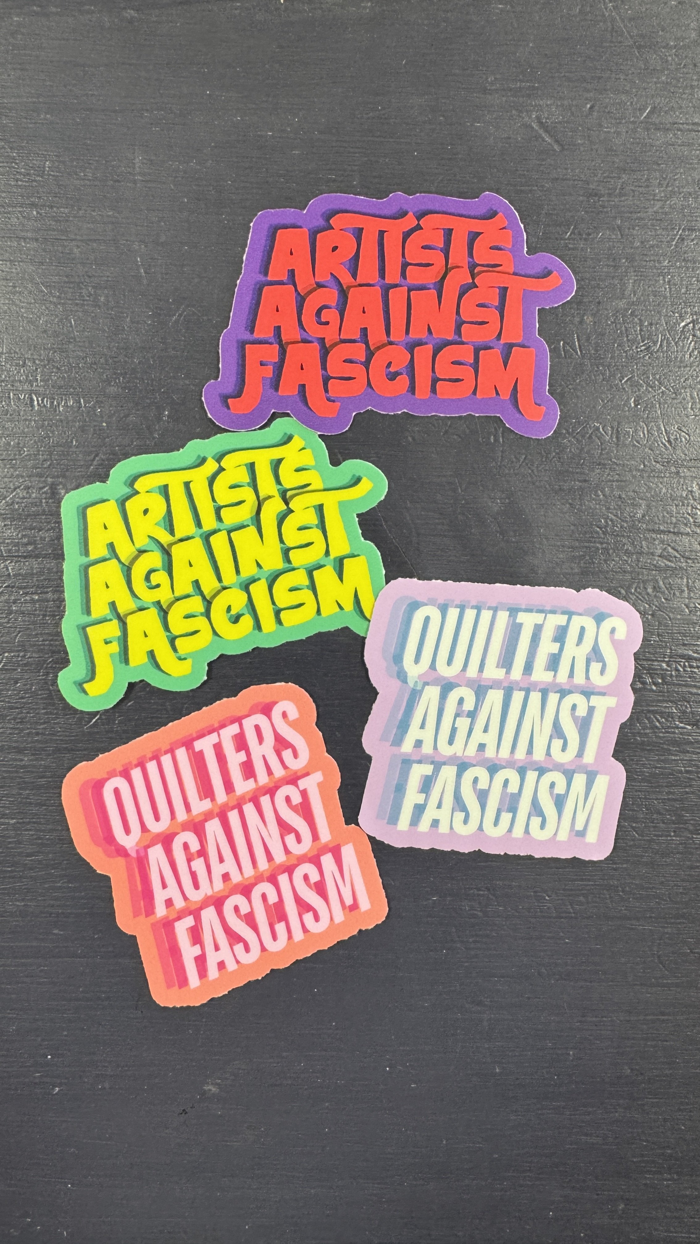 Artists / Quilters Against Fascism Stickers