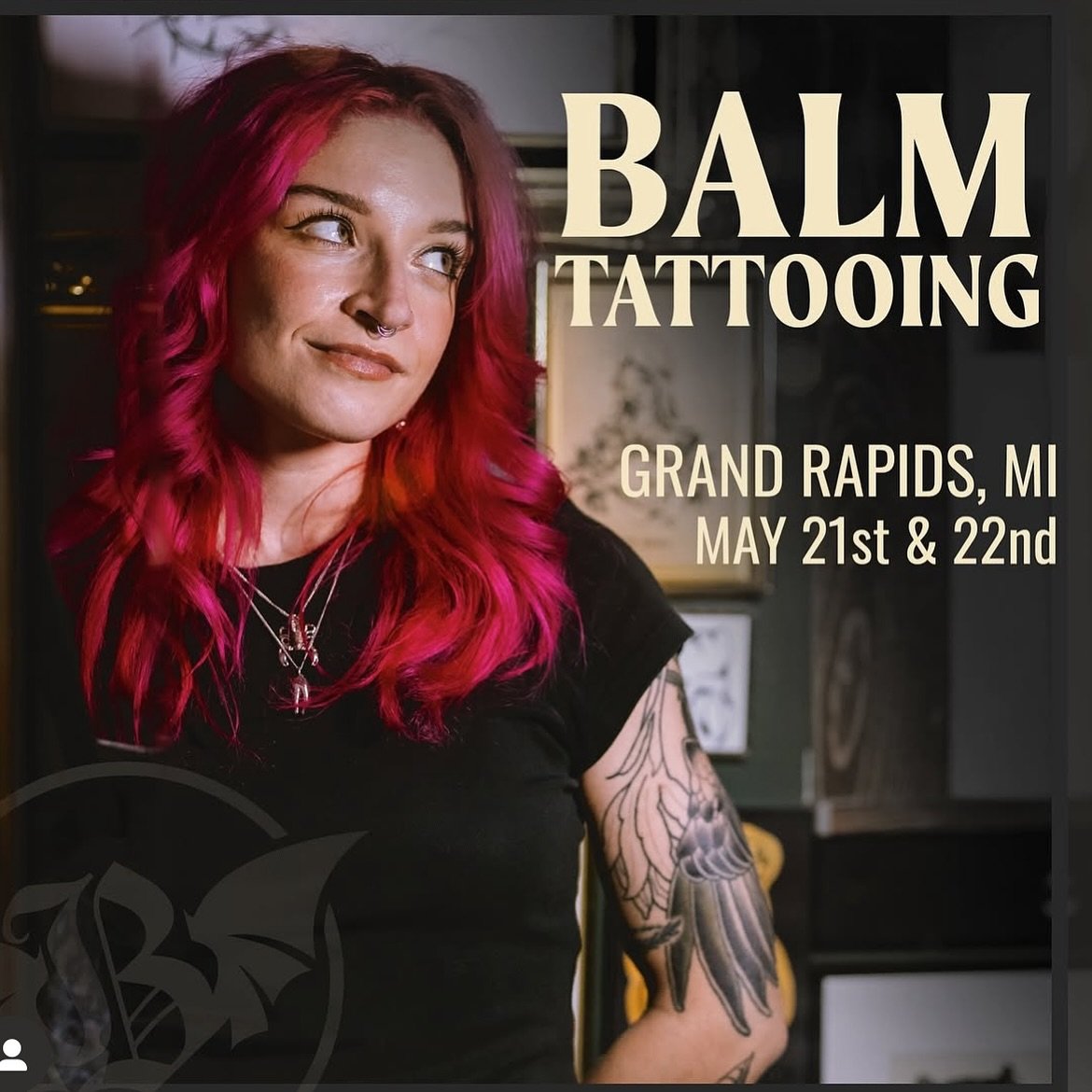 Very excited to have @batwing_designs coming! DM them for booking! 🖤 images all by Bat!