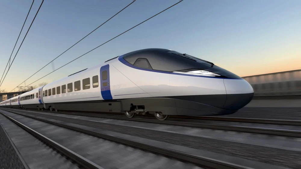 Early visualisation of an HS2 train.