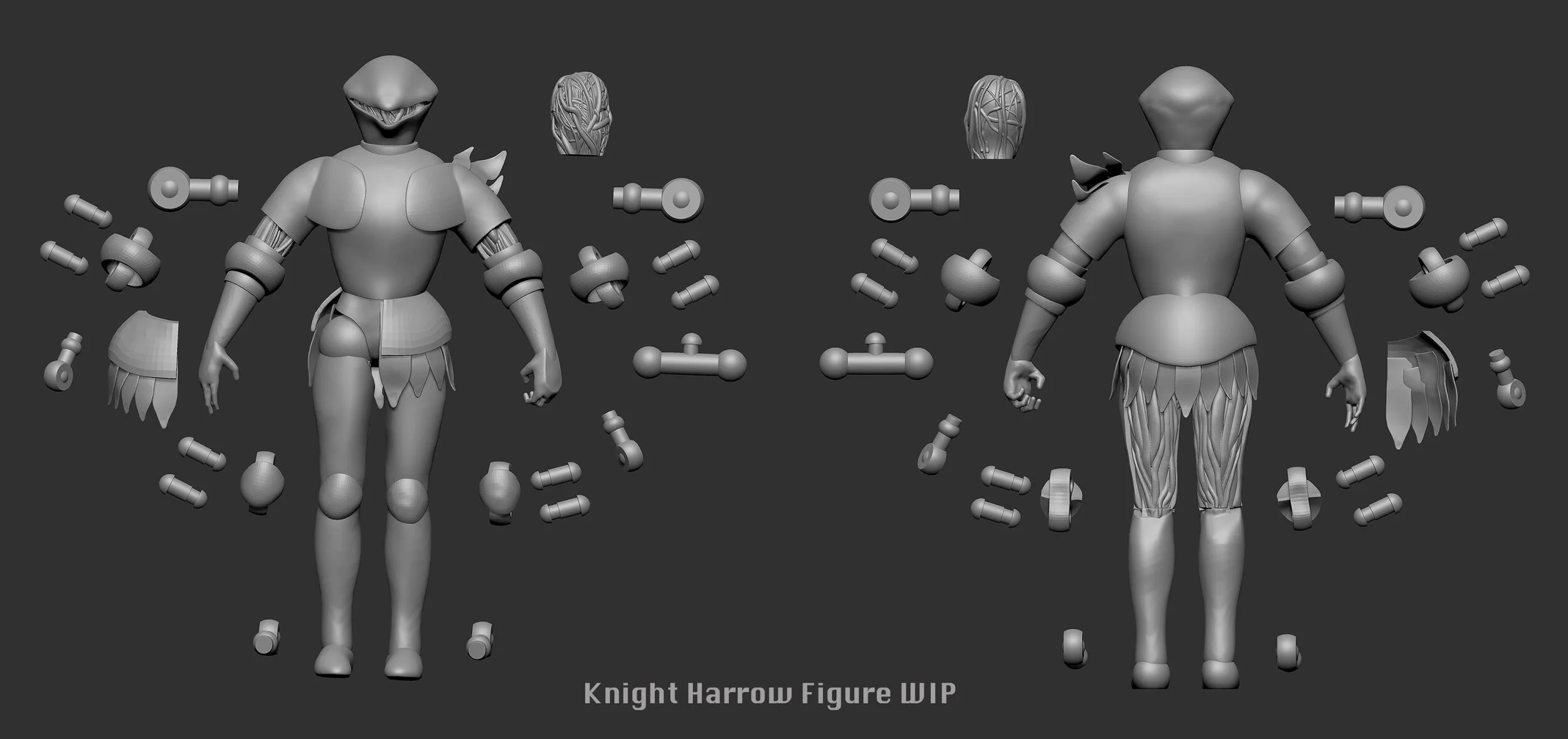 Knight Harrow Action Figure Work-in-Progress