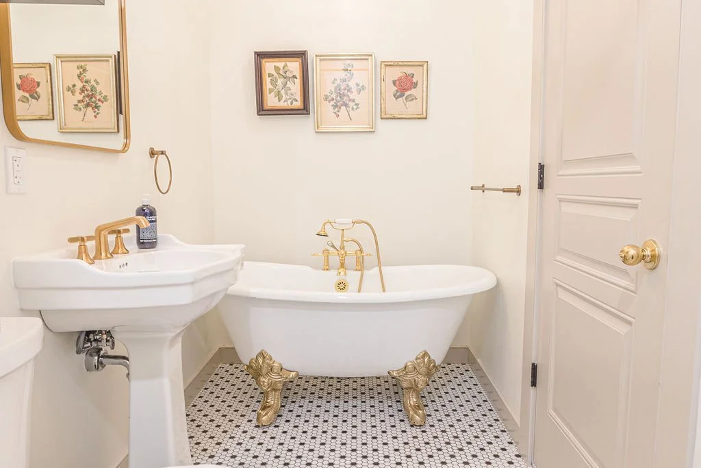 A Clawfoot Bathtub in a Guest Room