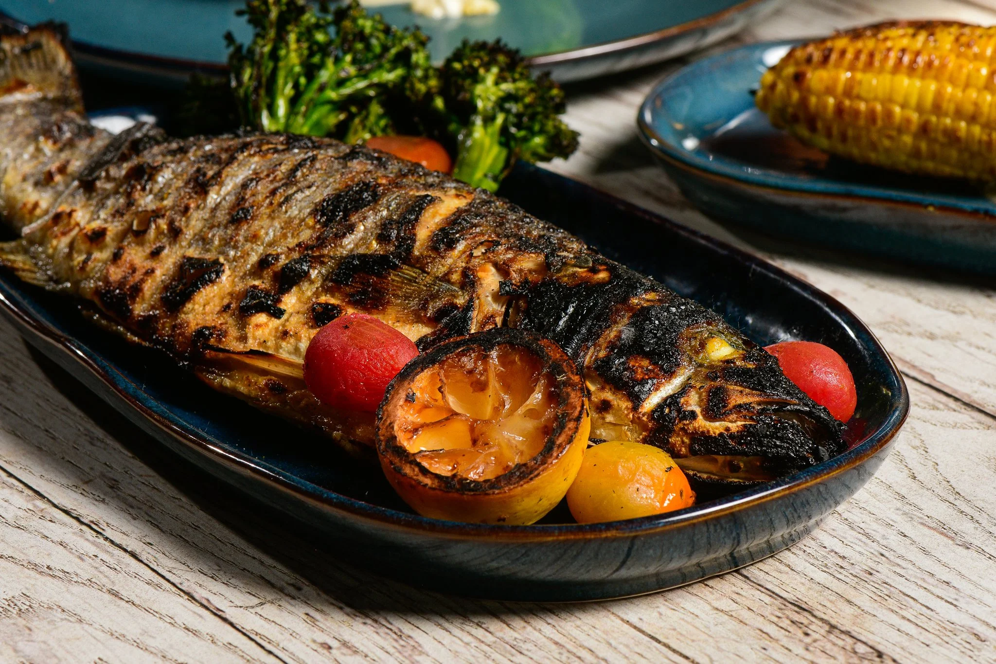 Wood-fired Branzino