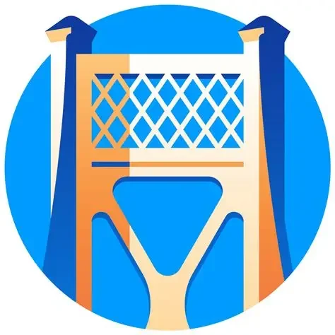 Illustration of a golf cart with a blue background.