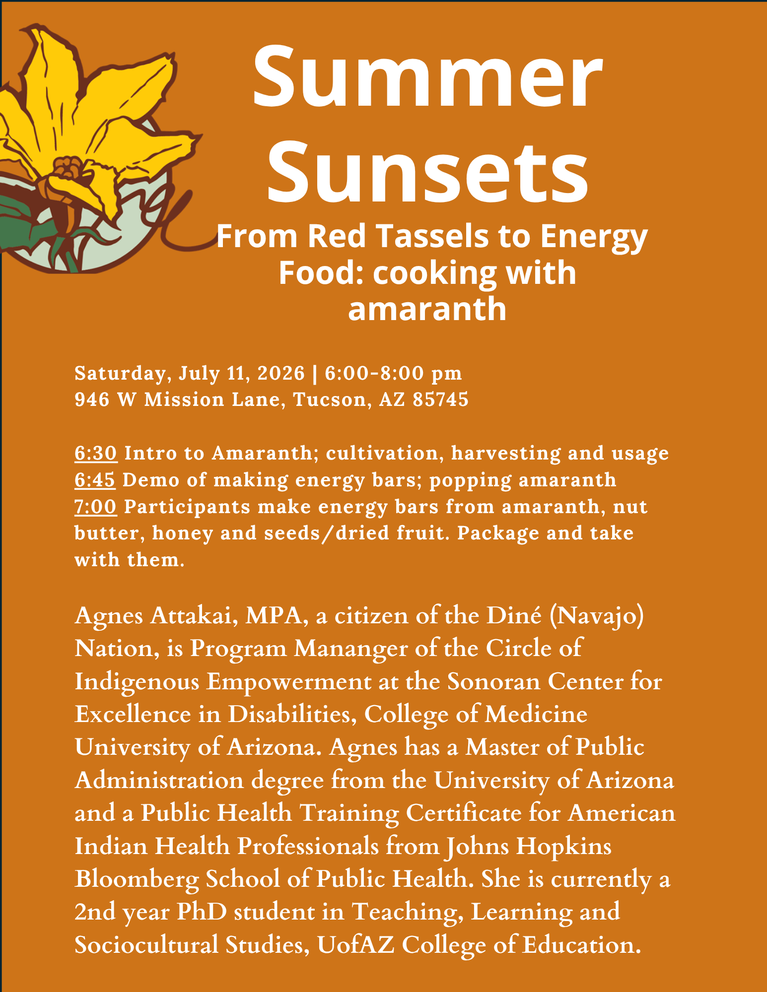 Summer Sunsets at Mission Garden