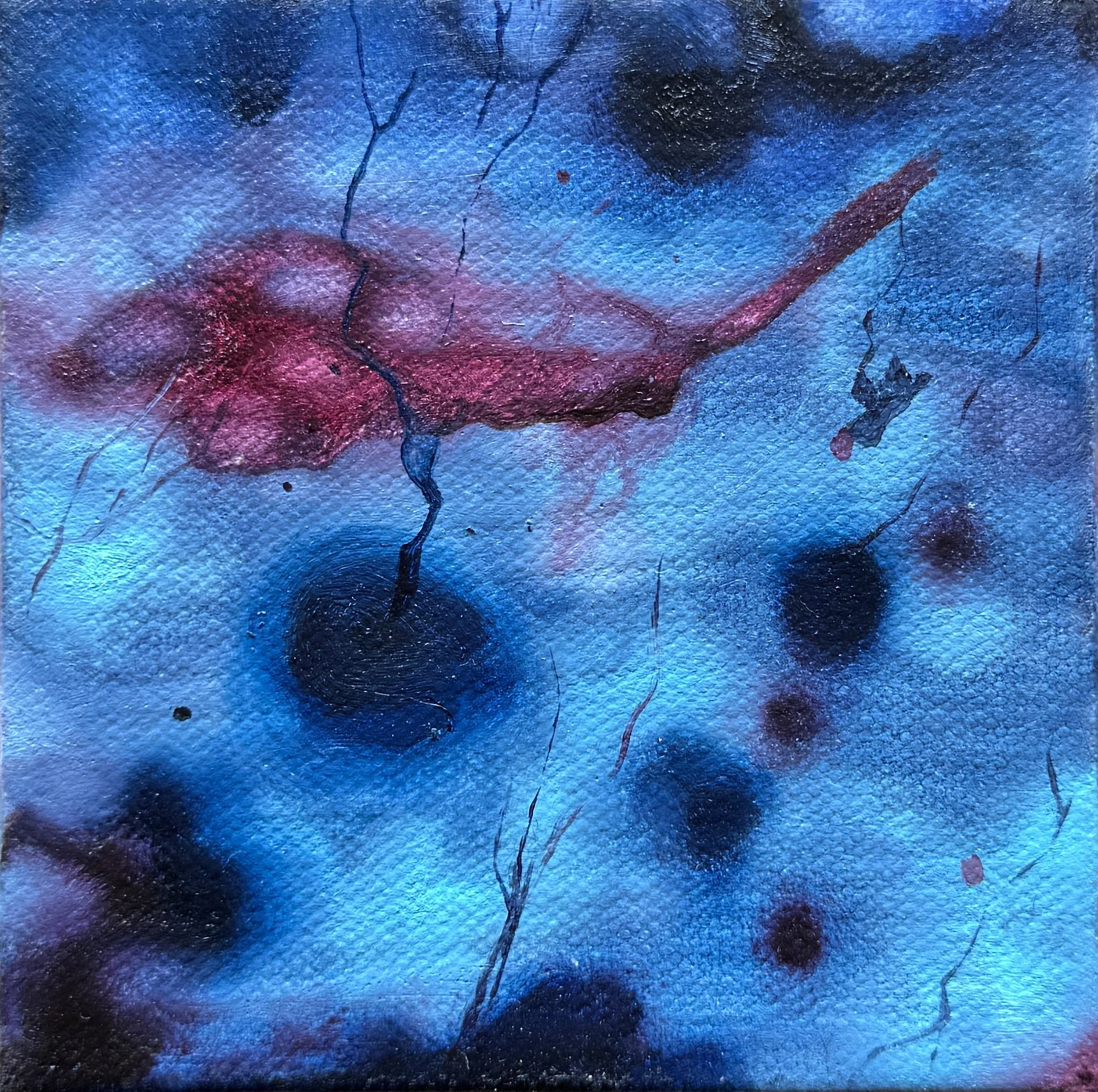 Blue Clot,
2025,
4 x 4 inches,
Oil on canvas