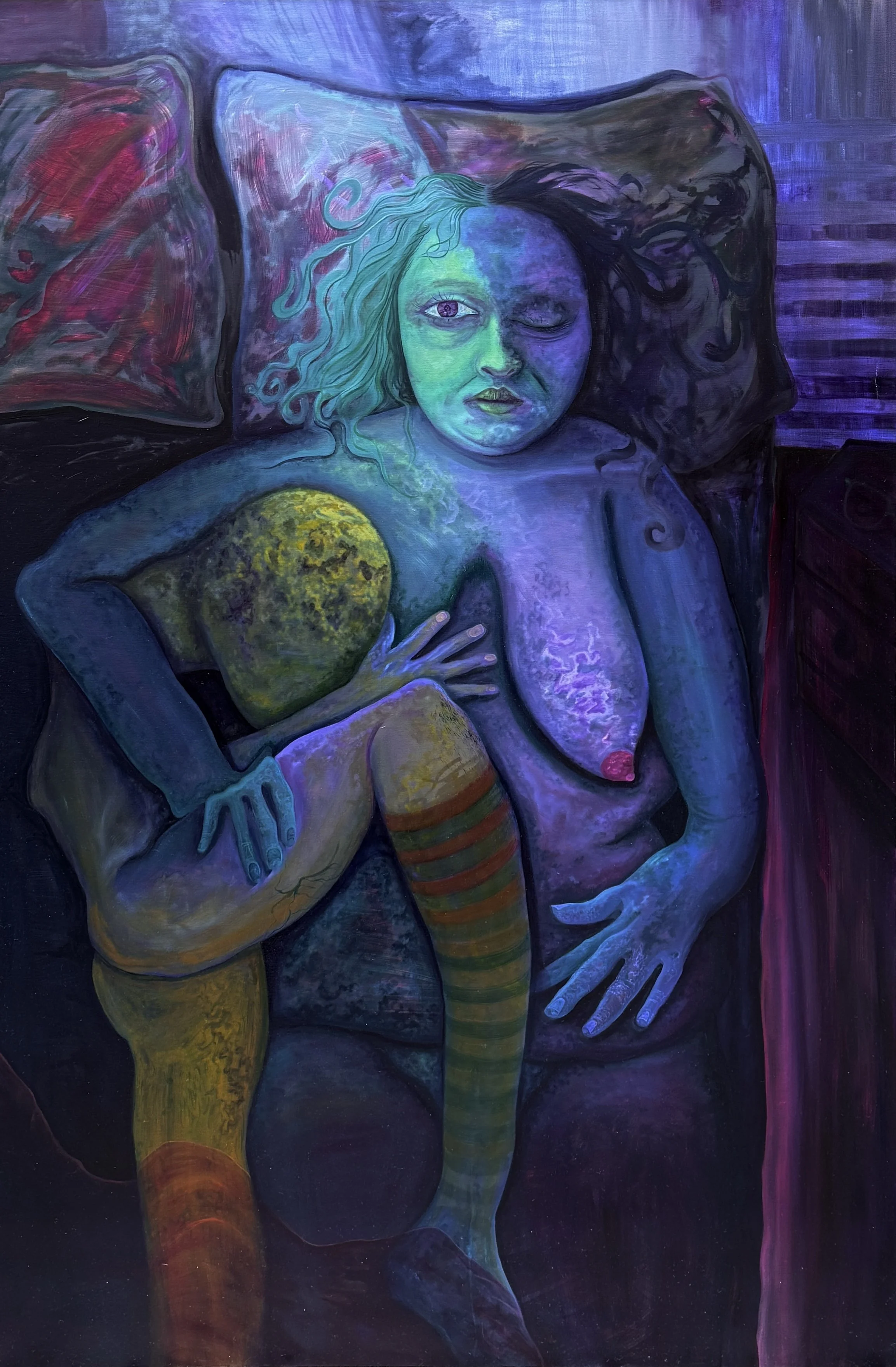 And Now You Have It Forever,

2025,

4 x 6 feet,

Oil on canvas